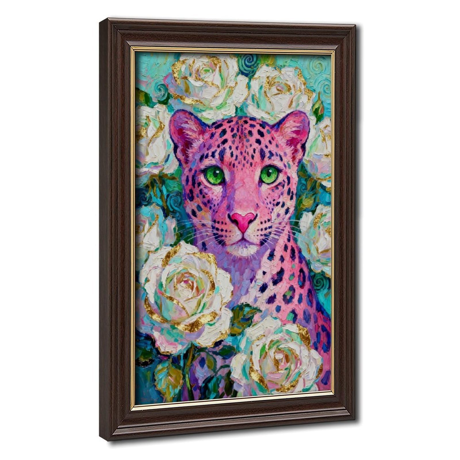 Bareronor Animal Portrait Leopard Canvas Poster Bedroom Decor Landscape Office Room Decor Gift 24" L X 36" W