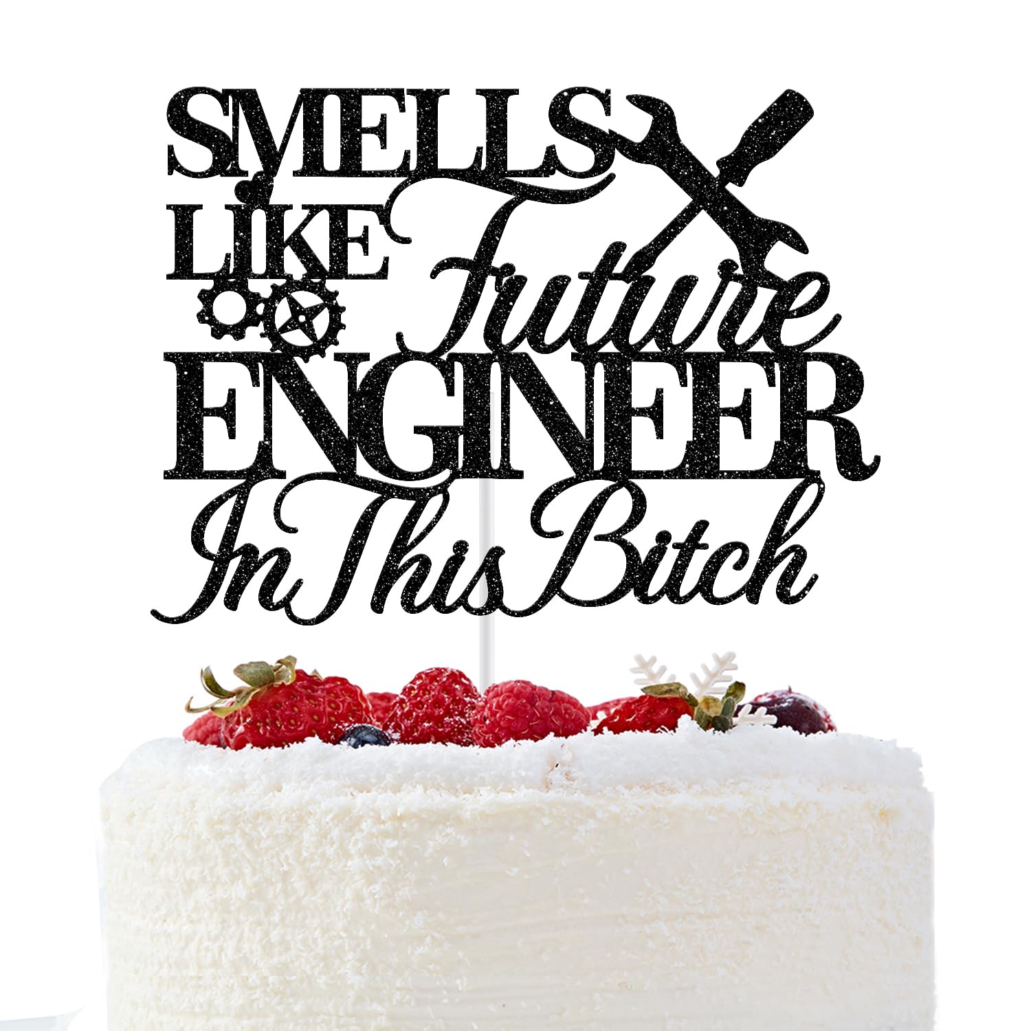 Smells Like Future Engineer Cake Topper, Congrats Engineer Cake Topper, Engineer Graduation Decorations, Engineering College Graduation Party