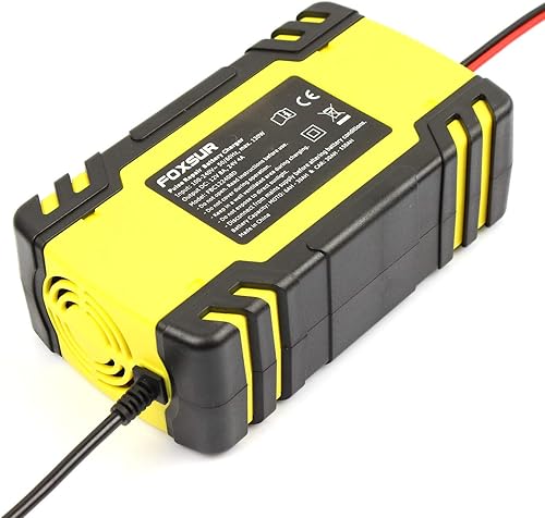 Miniatura 9 de Cargador de batería de automóvil, cargador de batería automático inteligente de 12 V/24 V, 8 amperios, ofrece carga de 3 etapas, con pantalla LCD y