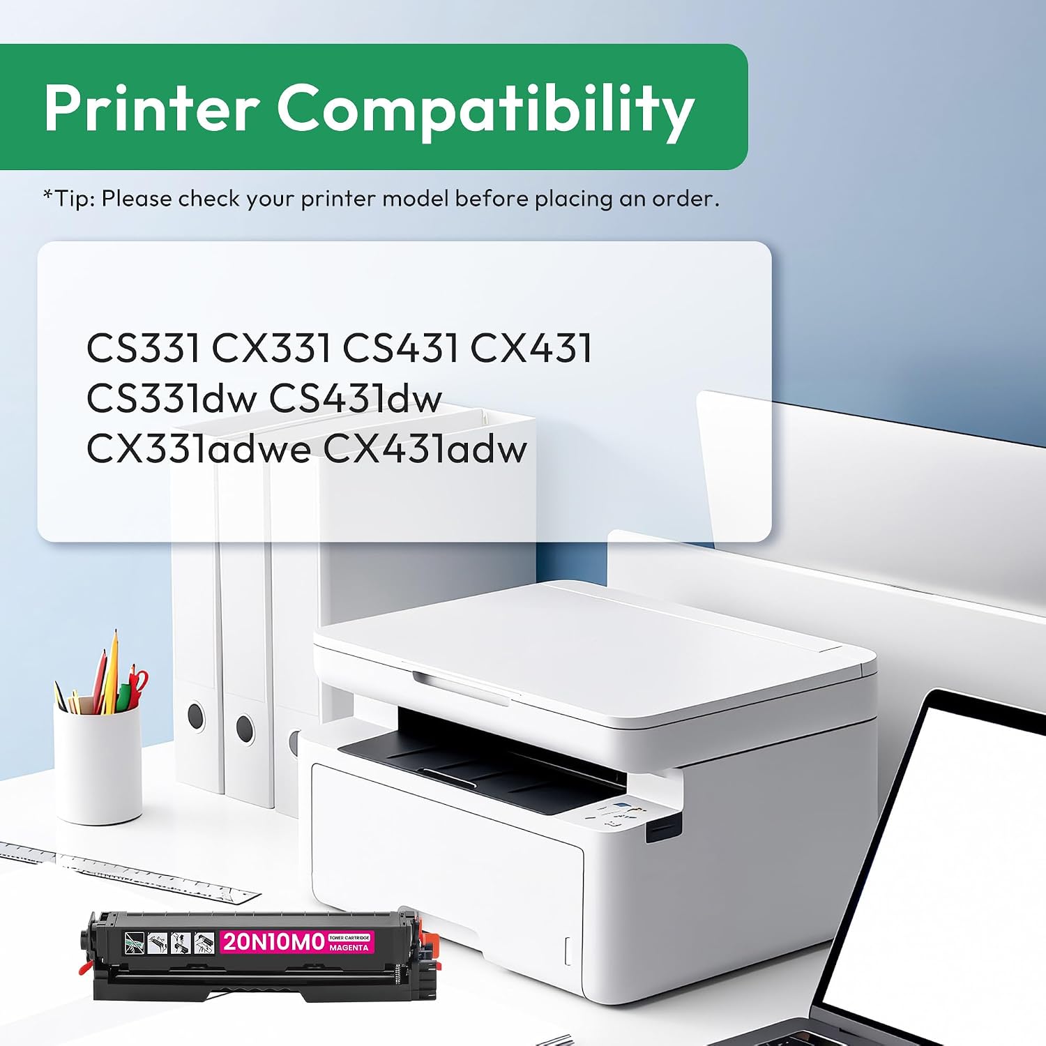 20N10M0 Magenta Toner Cartridge with Chip, 1-Pack, 1,800 Pages image 2