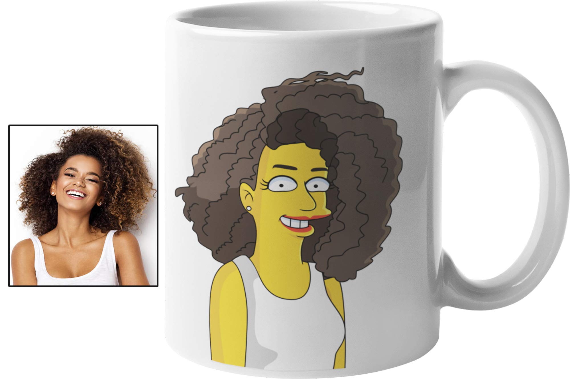 The Simpsons Mugs - Custom Family Portrait Mug Merchandise Gifts, Digital Cartoon Illustration Caricature Drawing From Photos, Get Simpsonized - iToonify