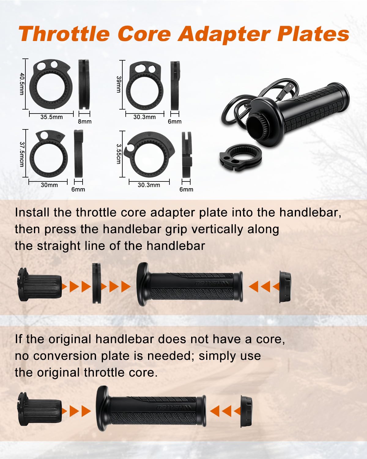 Erato Ogrzewane uchwyty kierownicy motocykla 22 mm (7/8") - 5 poziomów temperatury z funkcją pamięci - uniwersalne uchwyty grzewcze 12 V do motocykli i ATV (1 para)