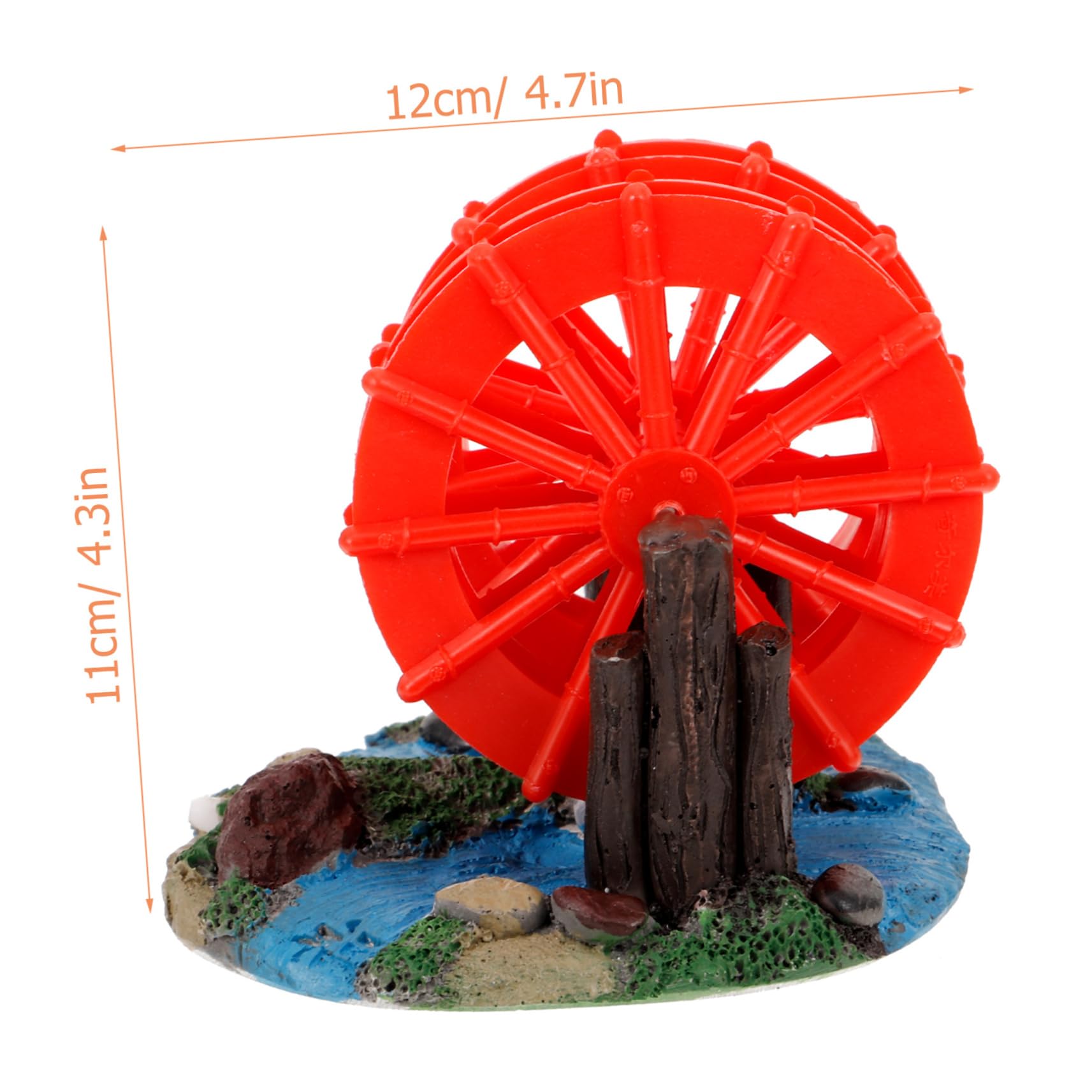 ULTECHNOVO 4 Pièces Ornement D'équipement De Moulin à Vent Accessoires D'aquarium Décoratif Roue à Eau pour Aquarium Décor D'aménagement Paysager D'aquarium Résine