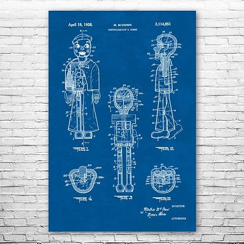 Miniatura 8 de Póster de patente de ventrílocuo de ventrílocuo impresión, regalo de ventriloquism, impresión de marionetas, regalo cómico, títeres vintage, arte de