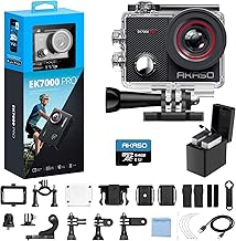 AKASO EK7000 Pro + 64GBメモリカード 4K アクションカメラ 2000万画素 タッチパネル式 Type-C外部マイク対応 手ブレ補正 WIFI搭載 広角レンズ 40m防水 水中カメラ HDMI出力 スポーツ リモコン付き 2つ1350mAhバッテリー 豊富なアクセサリー ウェアラブルカメラ