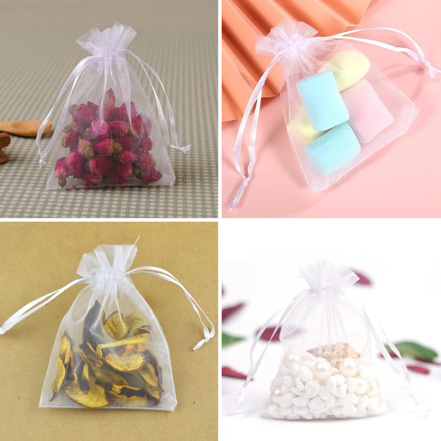 50 Sacchetti Organza 7x9 Cm - Per Bomboniere, Matrimoni E Regali - Foto 7