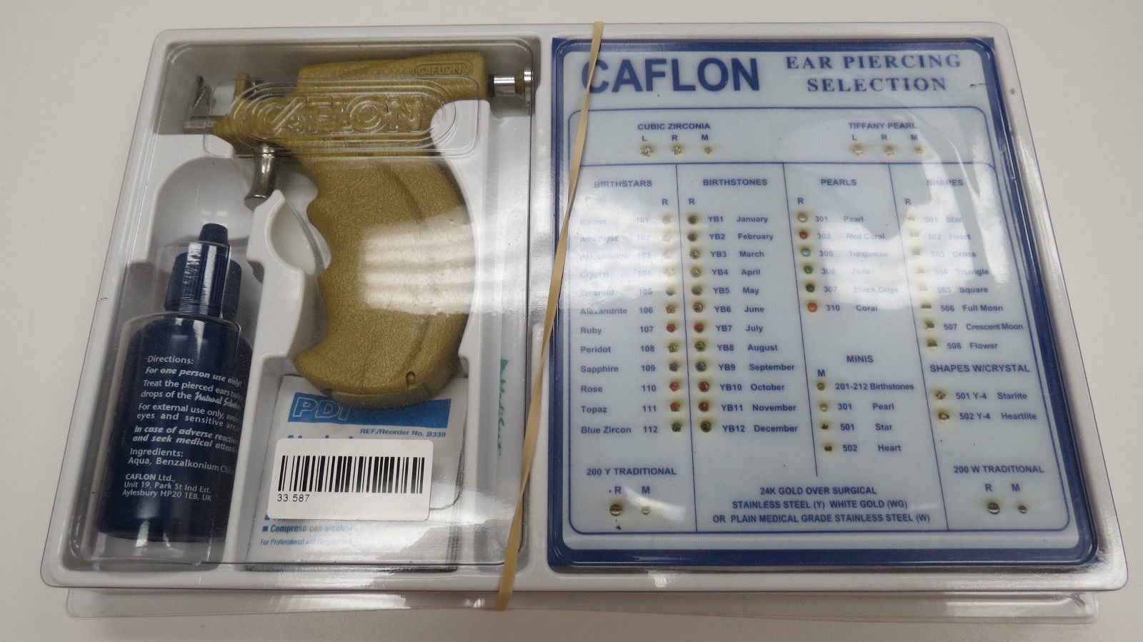 Caflon Ear Piercing Gun Kit with Standard Gold Plated Ball Earring Studs 12 Pair Buy Online in