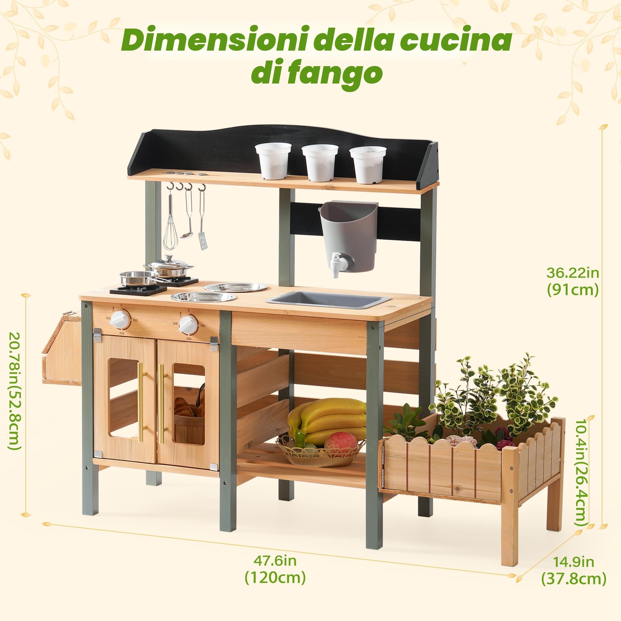 ROBOTIME Cucina Matsch grande, verde WH001