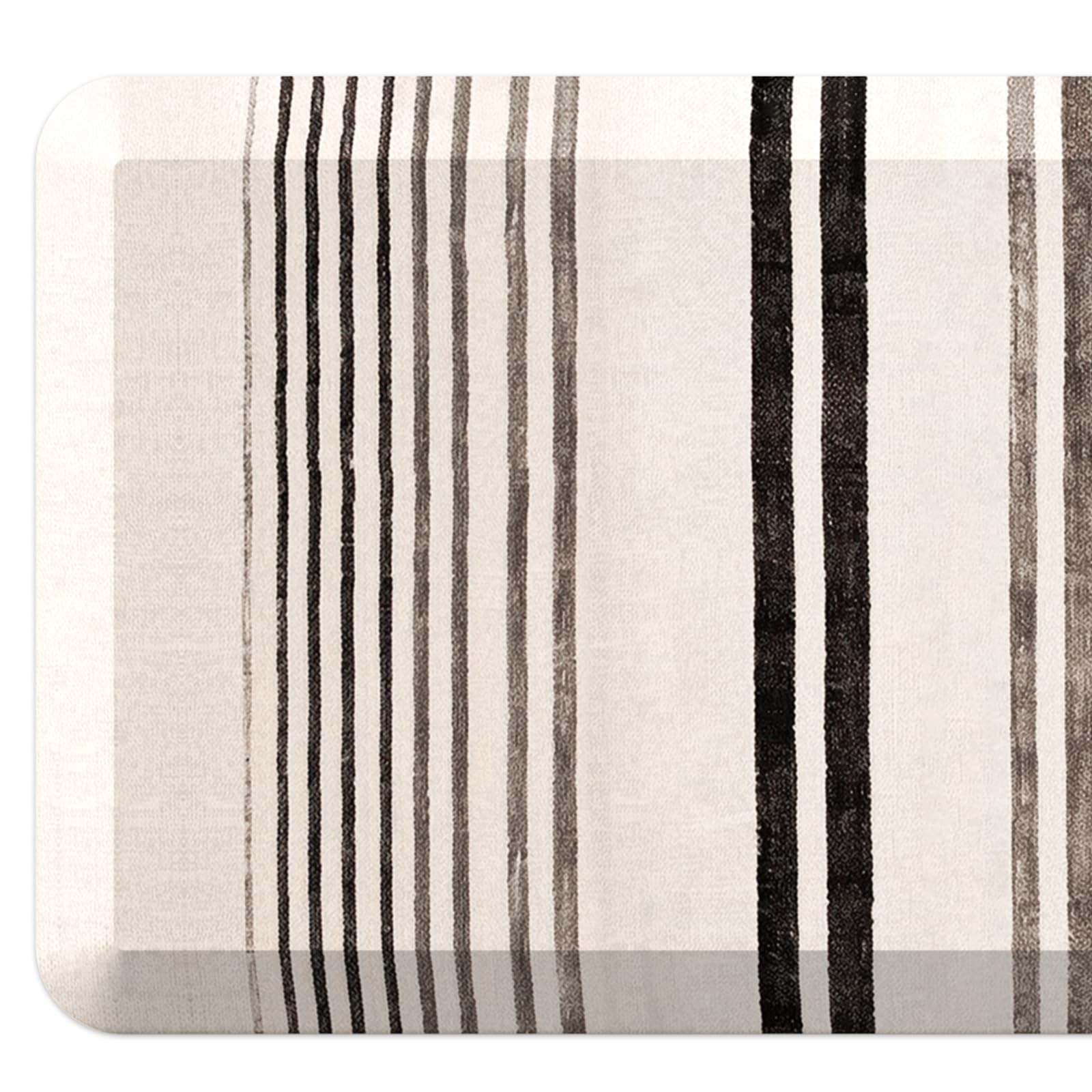 Ergohead 7/8 inchs Thick Kitchen Floor Mat, Nordic Style Design Memory Foam Anti Fatigue Mat, Anti Slip Foot Standing Comfort Mat - Cushion, Waterproof Decor (Yellow Linen Plaid, 17.3" x 60" -0.87")