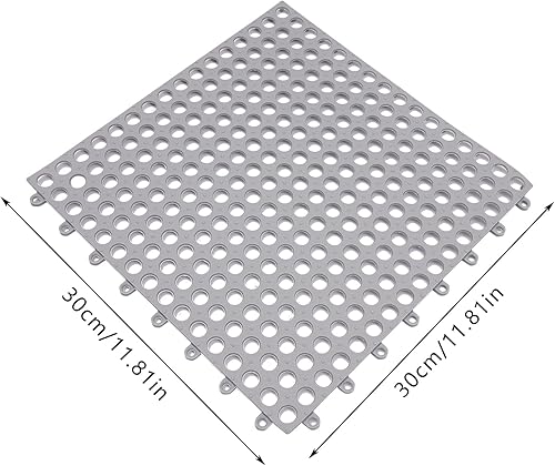 Miniatura 6 de Paquete de 24 tapetes entrelazados para bañera, tapete impermeable de PVC suave de 11.8 pulgadas, tapete de suelo de ducha con agujeros de drenaje