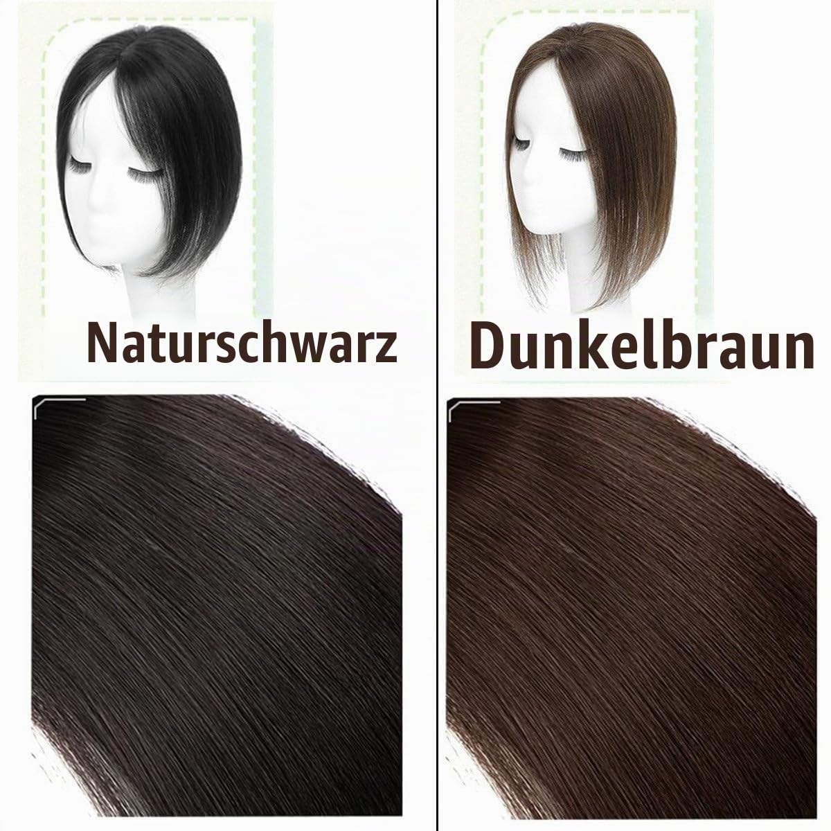 Braun Haarteile Für Dünnes Haar Haartopper Echthaar Oberkopf Damen 360°3D Cover Brown Human Hair Topper For Women Upgrade Lace Base Cilp In Hair Extensions gift For Her