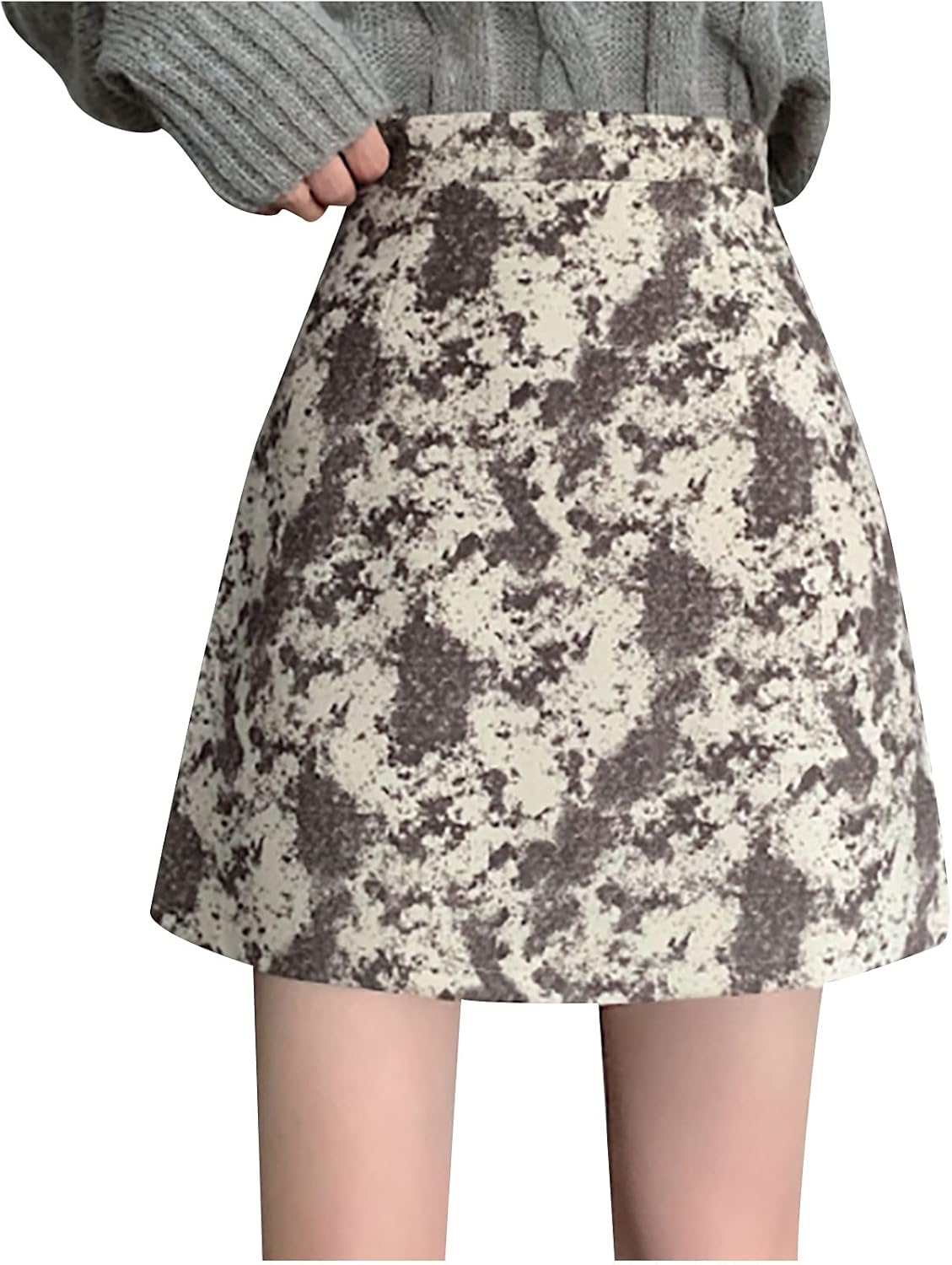 Skirts 2021 Alta Cintura Leopardo Impresión Mini Envoltura de las