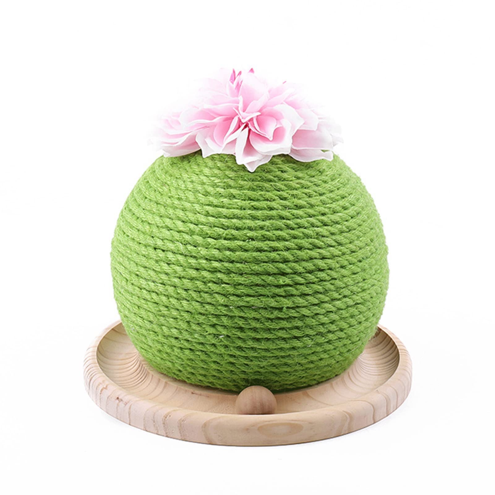 Arbre à chat en corde de sisal naturel avec jeu de balles mobiles pour l'exercice des félins