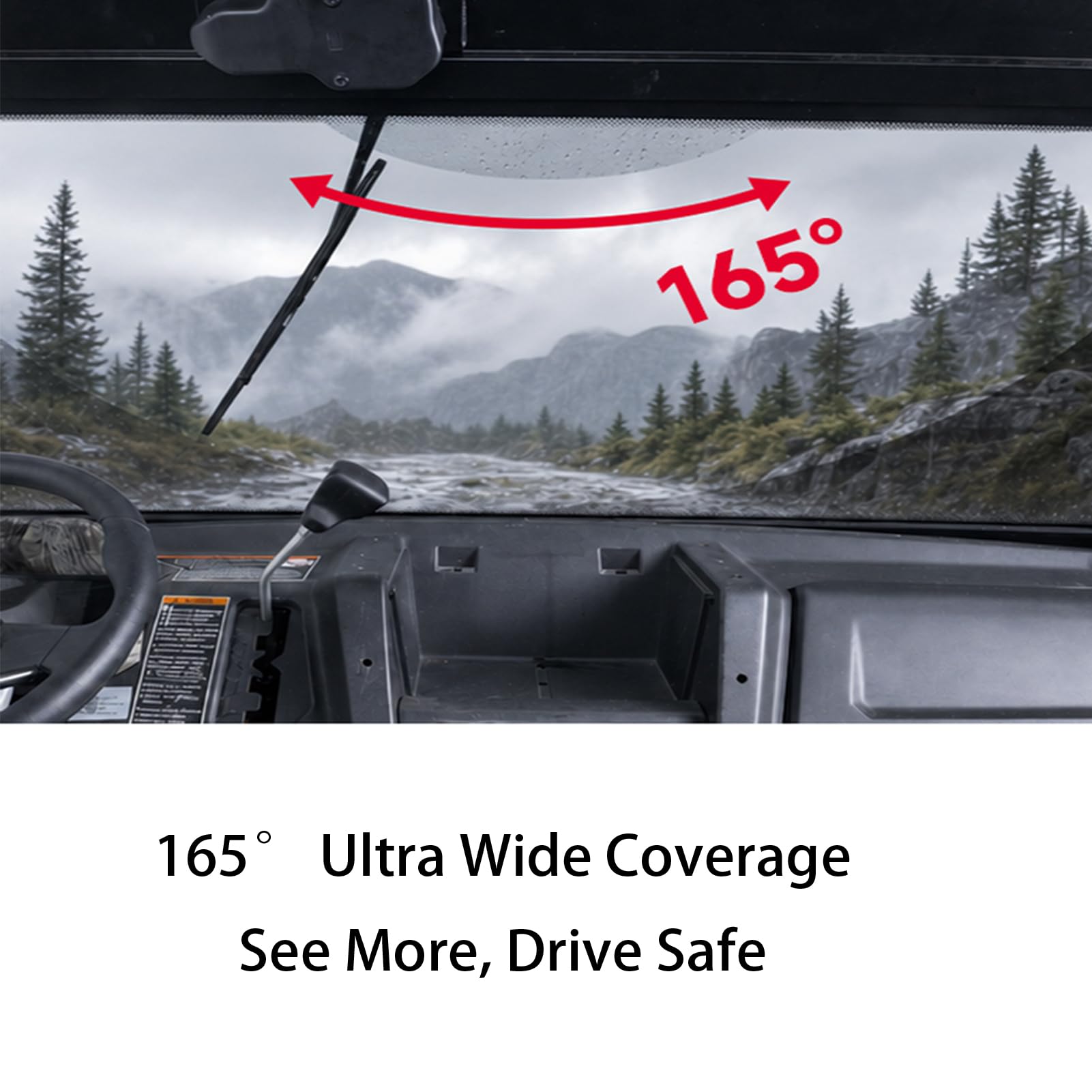 Aramox Zestaw Wycieraczek UTV 165° do Commander 800 1000