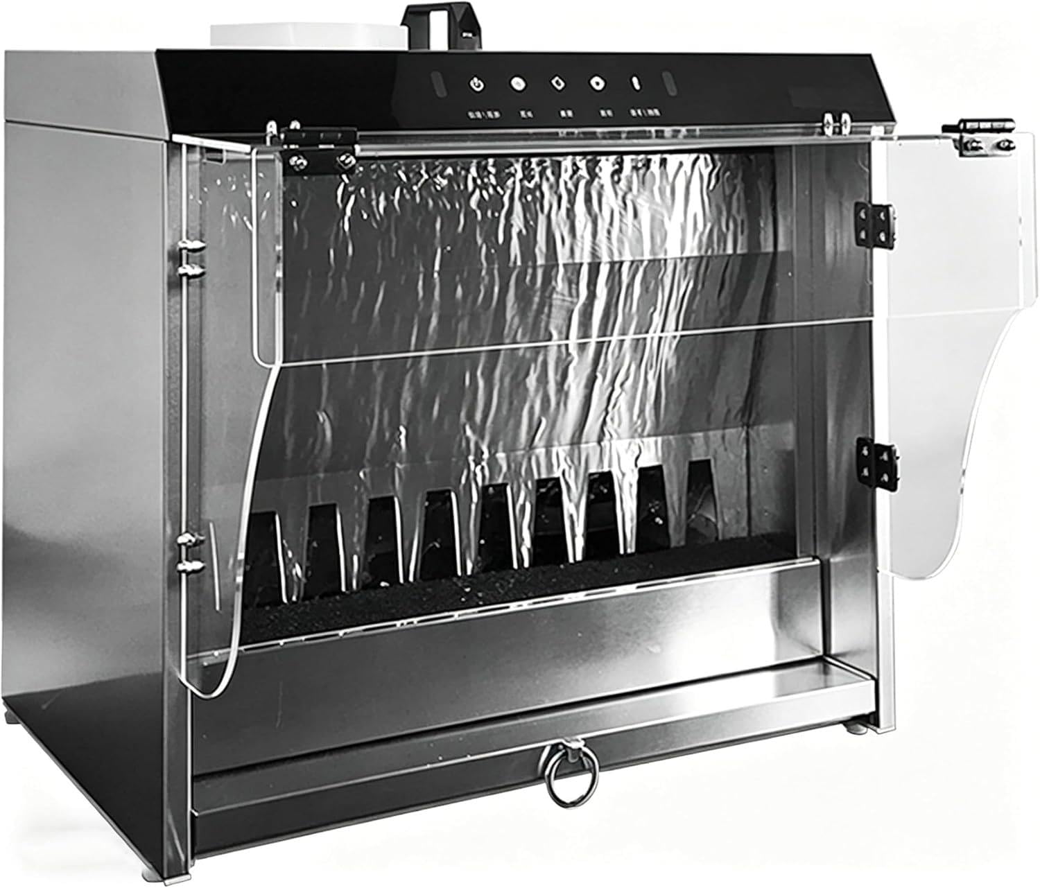 LYAYYDS Waterfall Paint Spray Booth 180W 2200 L/H Airbrush Exhaust System, 33cm Workbench with 3 LED Lights, Collapsible Spray Booth for Model, and Resin Art