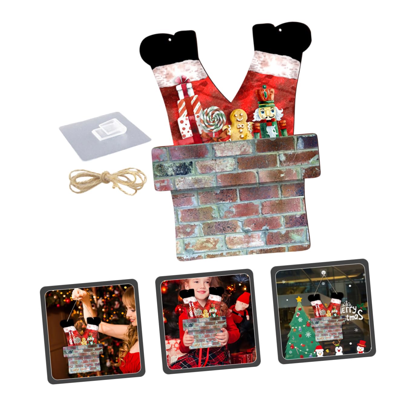 Alipis 5 Piezas De Letreros Colgantes De Chimenea De Navidad Letrero Colgante De Chimenea De Papá Noel Adorno Colgante De Navidad Decoraciones Navideñas Decoraciones De Papá Noel