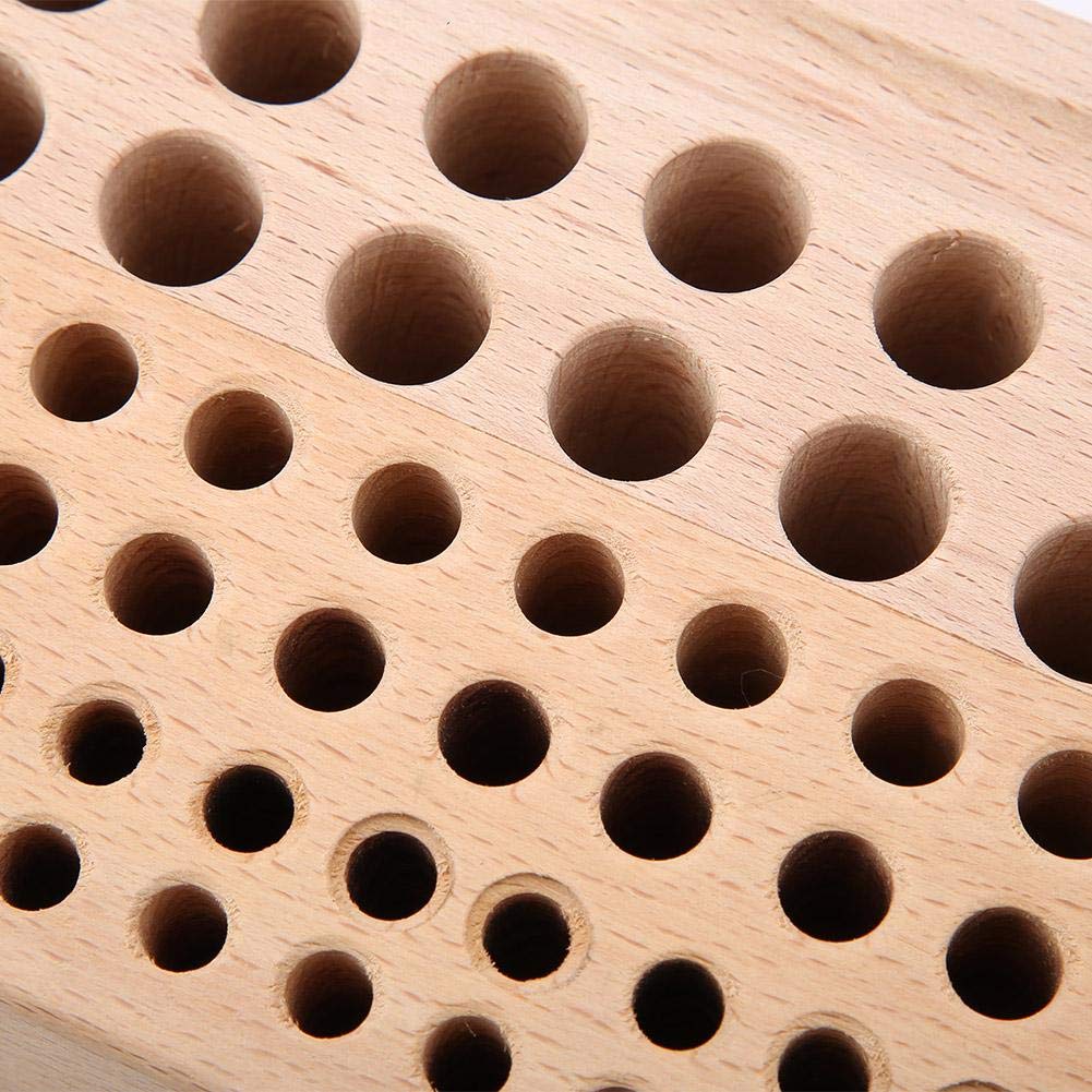 Herramienta para Artesanía en Cuero, 98 agujeros precisos, soporte de goma y madera para estampado y perforación, herramienta artesanal for talleres, principiantes y profesionales