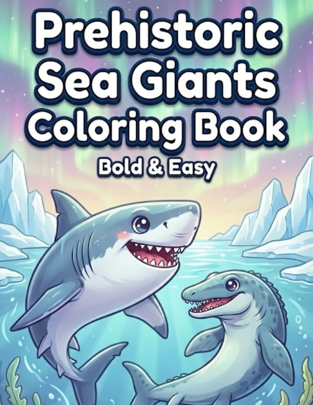 Prehistoric Sea Giants Coloring Book: Bold & Easy (Kawaii Prehistoric Adventure Series)