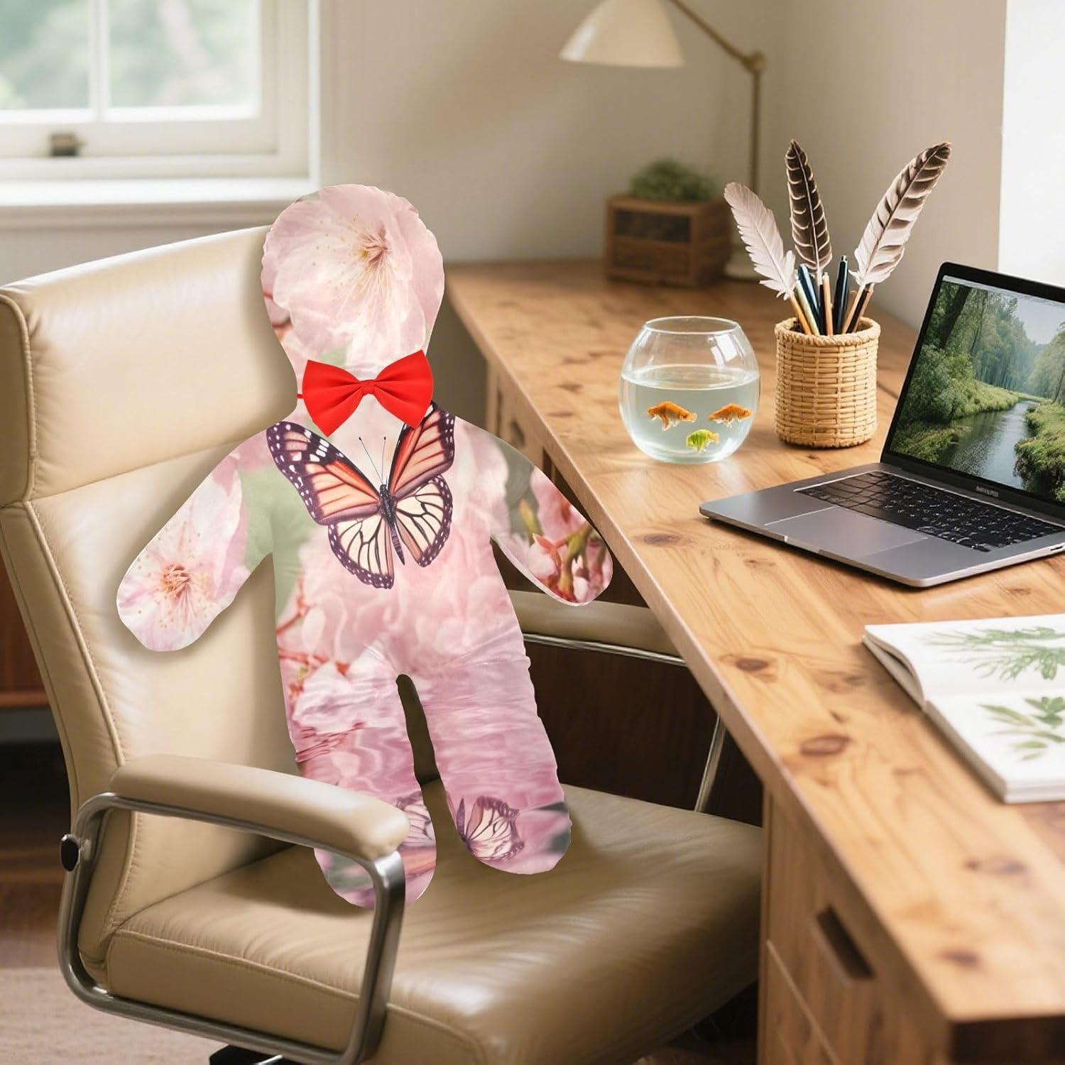 Butterfly2 Human-Shaped Pillow Soft Body Pillows Washable Velvet Pillows for Anxiety Relief Sleeping Cuddling & Support