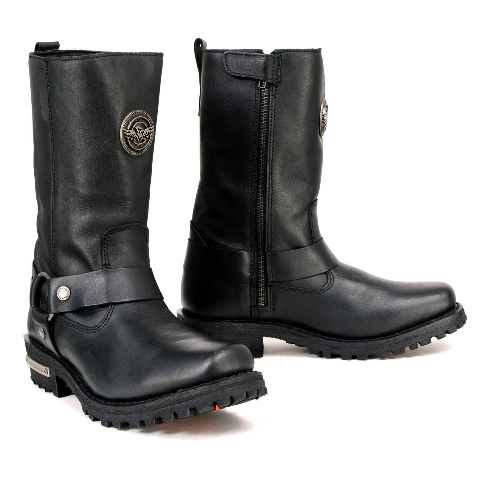 Milwaukee Leather Women's Premium Leather Motorcycle Harness Boots Collection MBL - 5