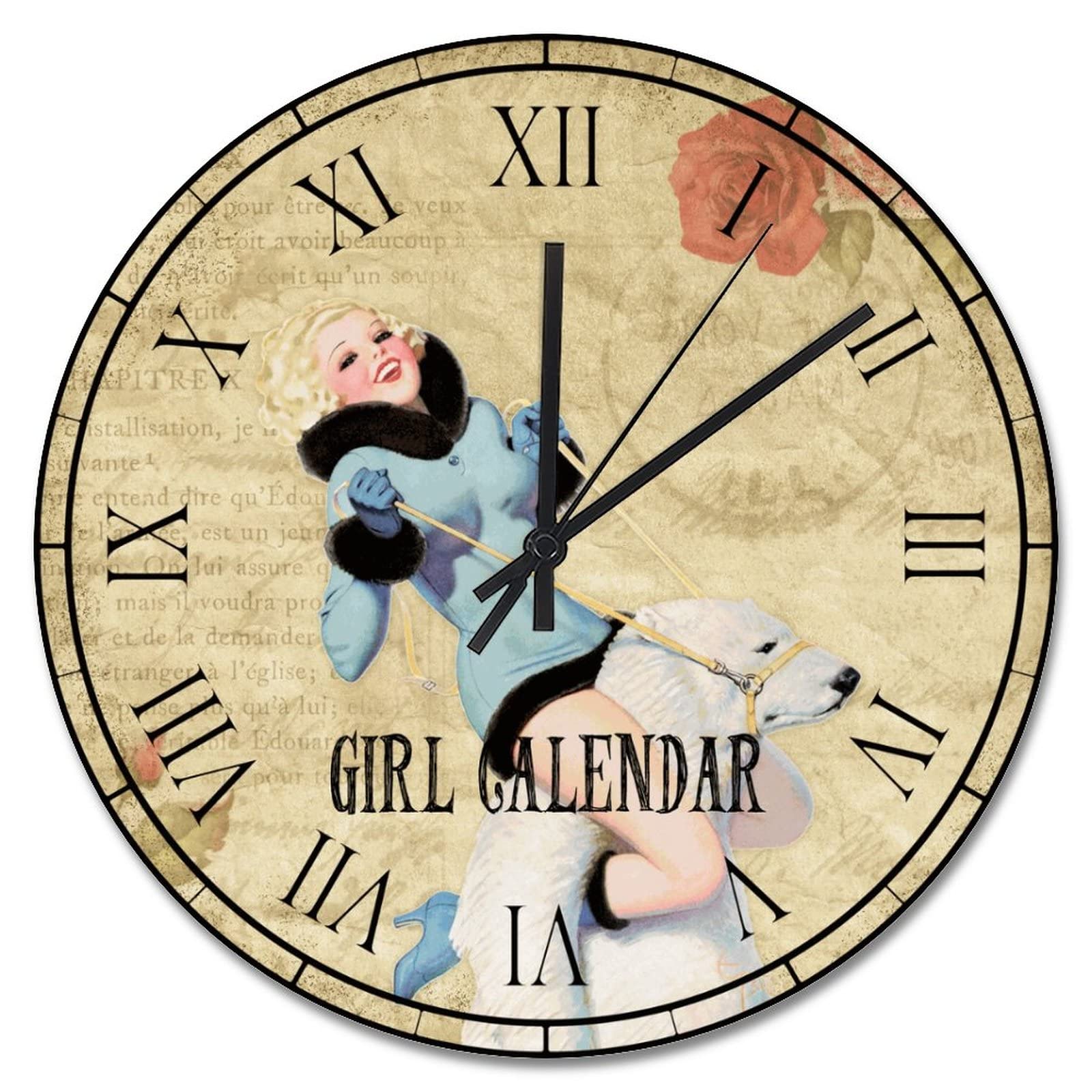 Horloge murale vintage déco ferme romantique pour un salon chaleureux