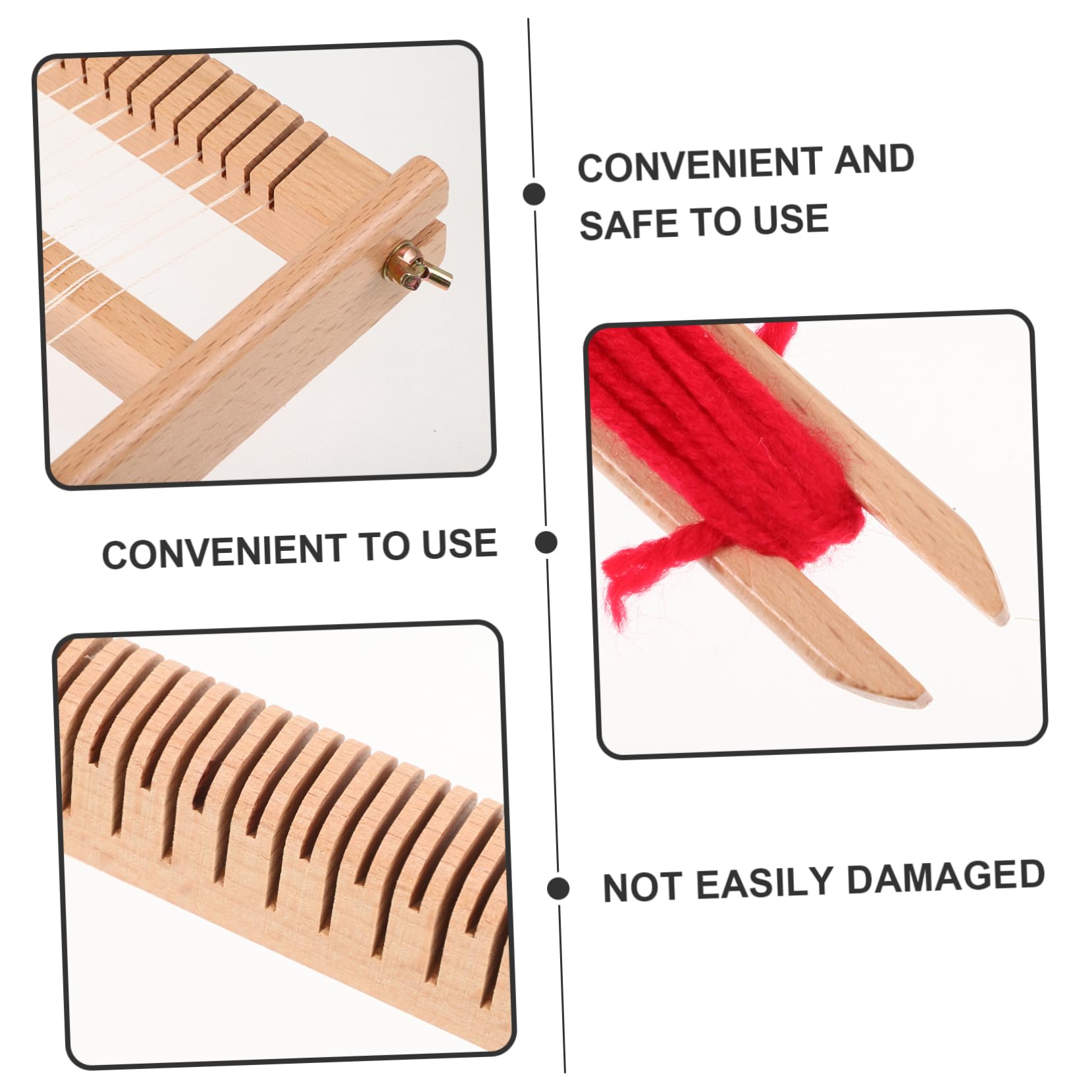 Anneome Marco Madera Duradero para Manualidades Telar Manual Versátil para Principiantes y Máquina de Tejer y Fácil de Usar para Proyectos DIY