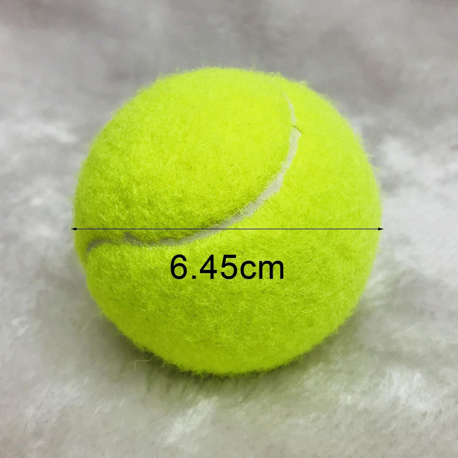 12 Pièces Balles de Tennis Caoutchouc Souple pour Exercice Extérieur Entraînement Pratique avec Pochette Rangement Convient Au Sport en Plein Air Jeux