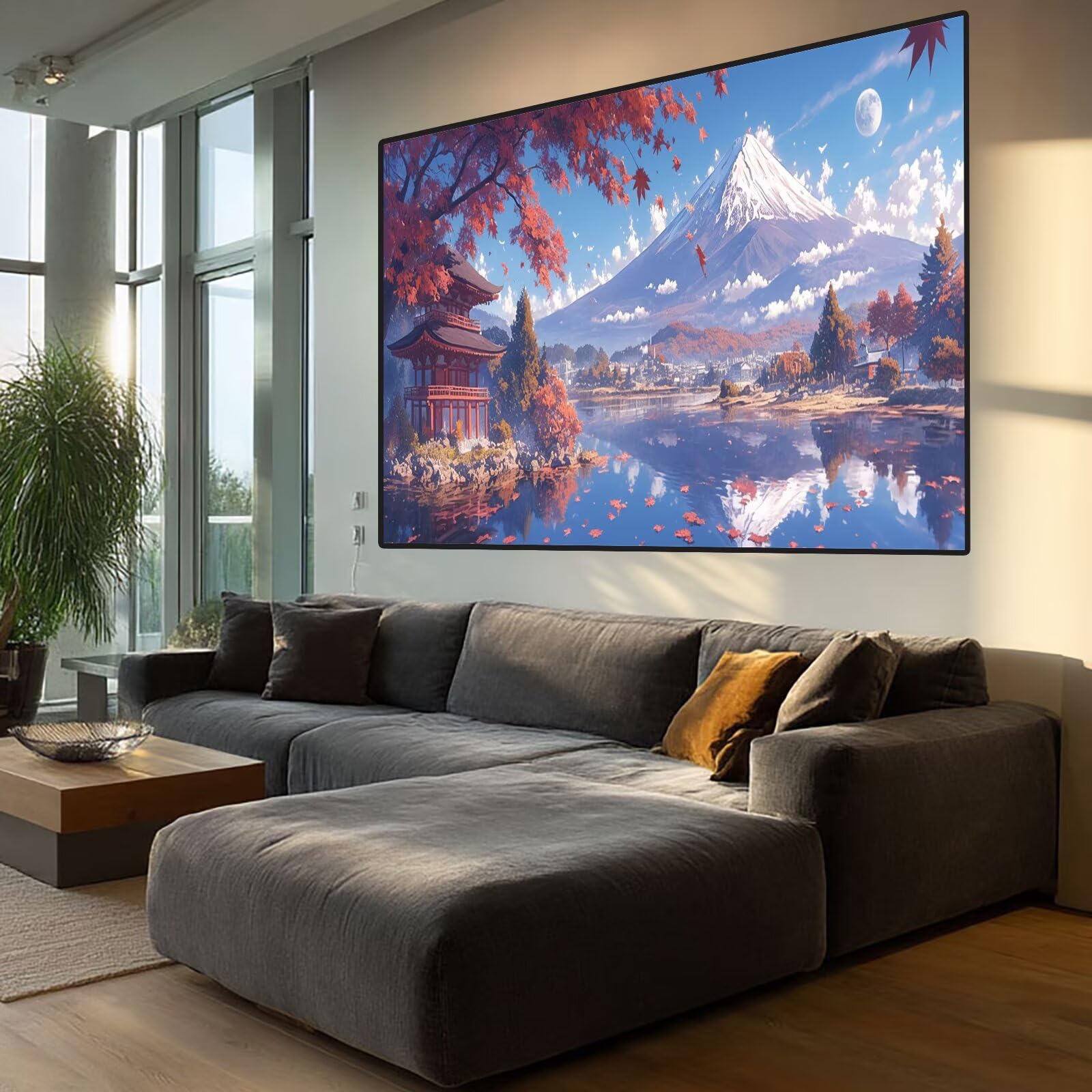 Mount Fuji Diamond Art Landscape Diamond Painting Arts and Crafts dla dorosłych, zestawy do malowania diamentami 5D, dorosłych, Crysta, haft krzyżykowy, zestaw do haftowania dla początkujących