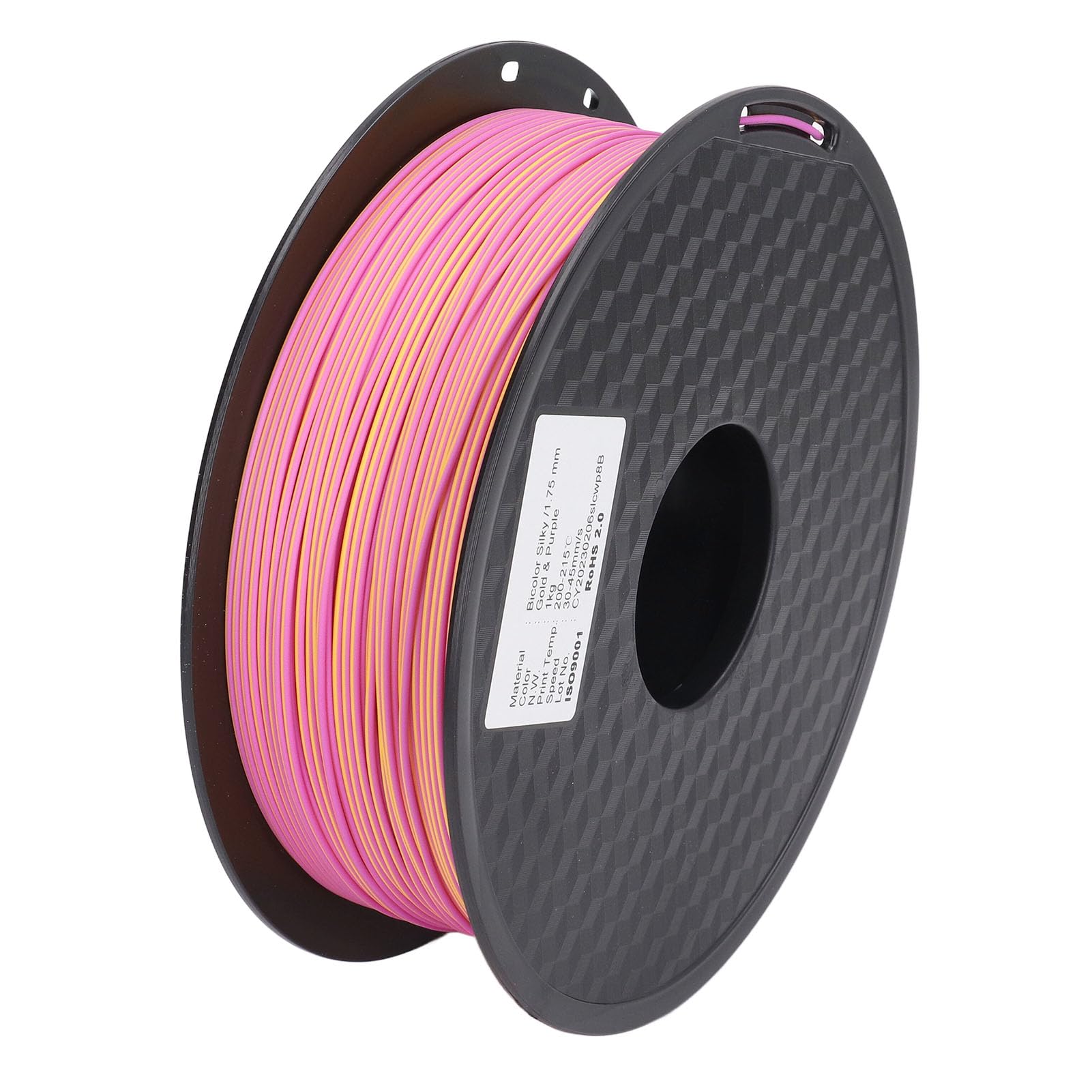 Tricolor PLA Filament do druku 3D 1,75 mm Złoty Zielony Fioletowy Biodegradowalny Gładki druk Wytrzymały, mocny Kompatybilny z większością drukarek