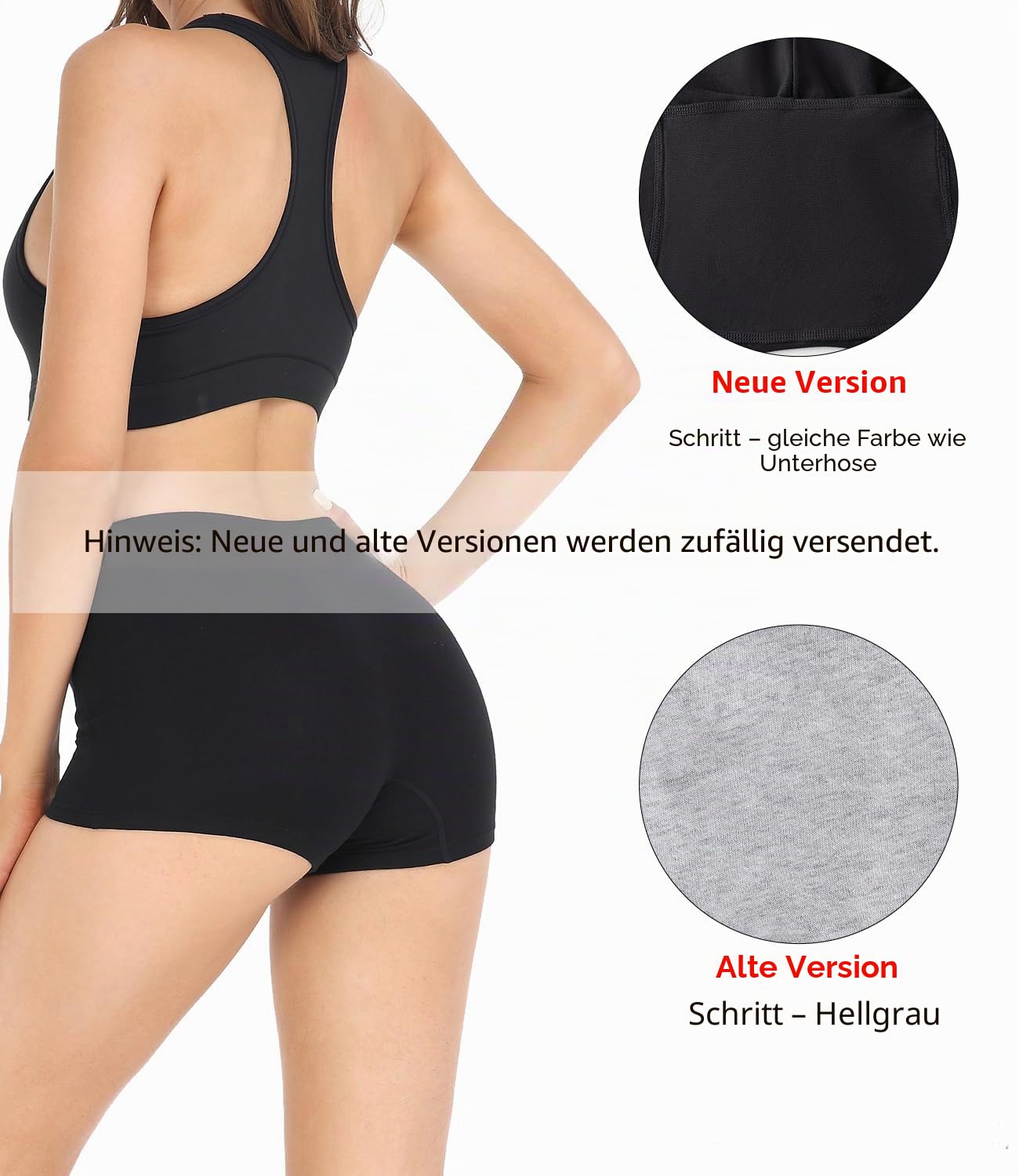 wirarpa Damen Baumwolle Boxershorts Panties Unterhosen Radlerhose unter Kleid mit Baumwoll Schritt 4er Pack