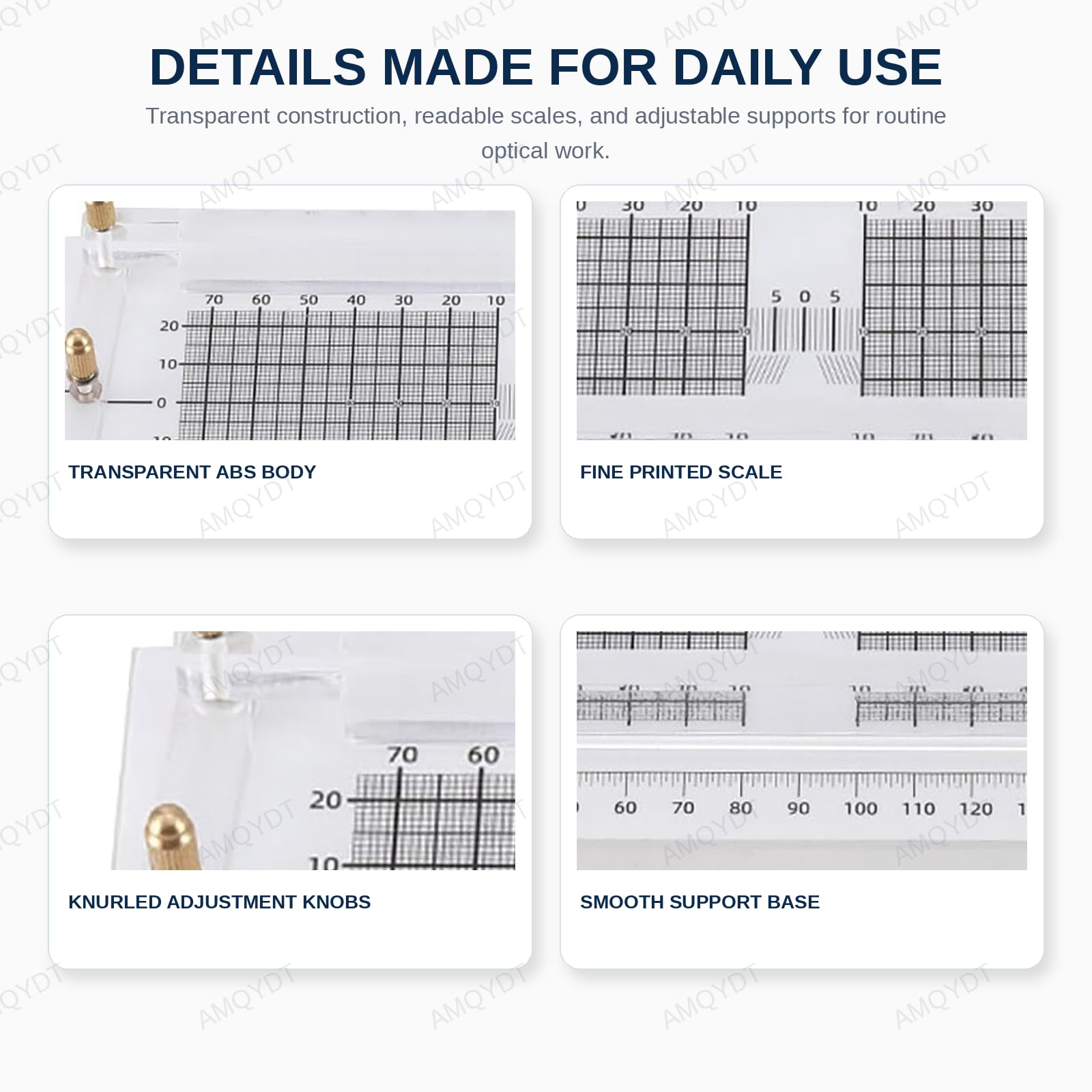 Medidor De Paralelismo De Monturas De Gafas, Instrumento De Medición De Monturas con Cuatro ángulos Ajustables para Monturas Sin Aro Y Semi-al Aire