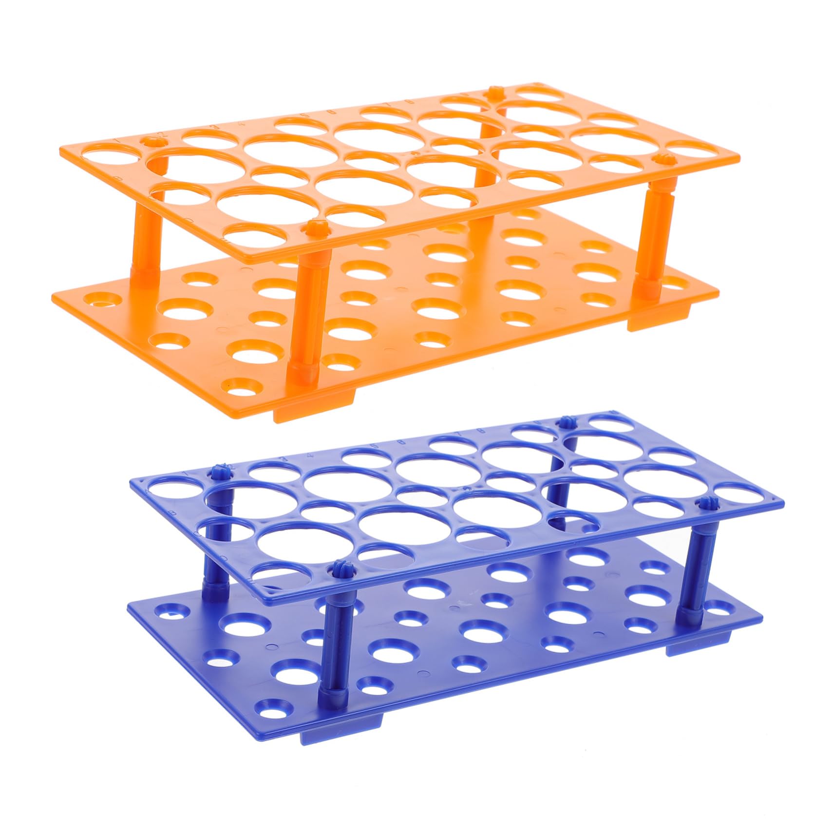 NAMOARLY Chemical Test Tube Rack 2pcs Detachable Tube Stand 15ml/50ml Easy Assembly Random Color