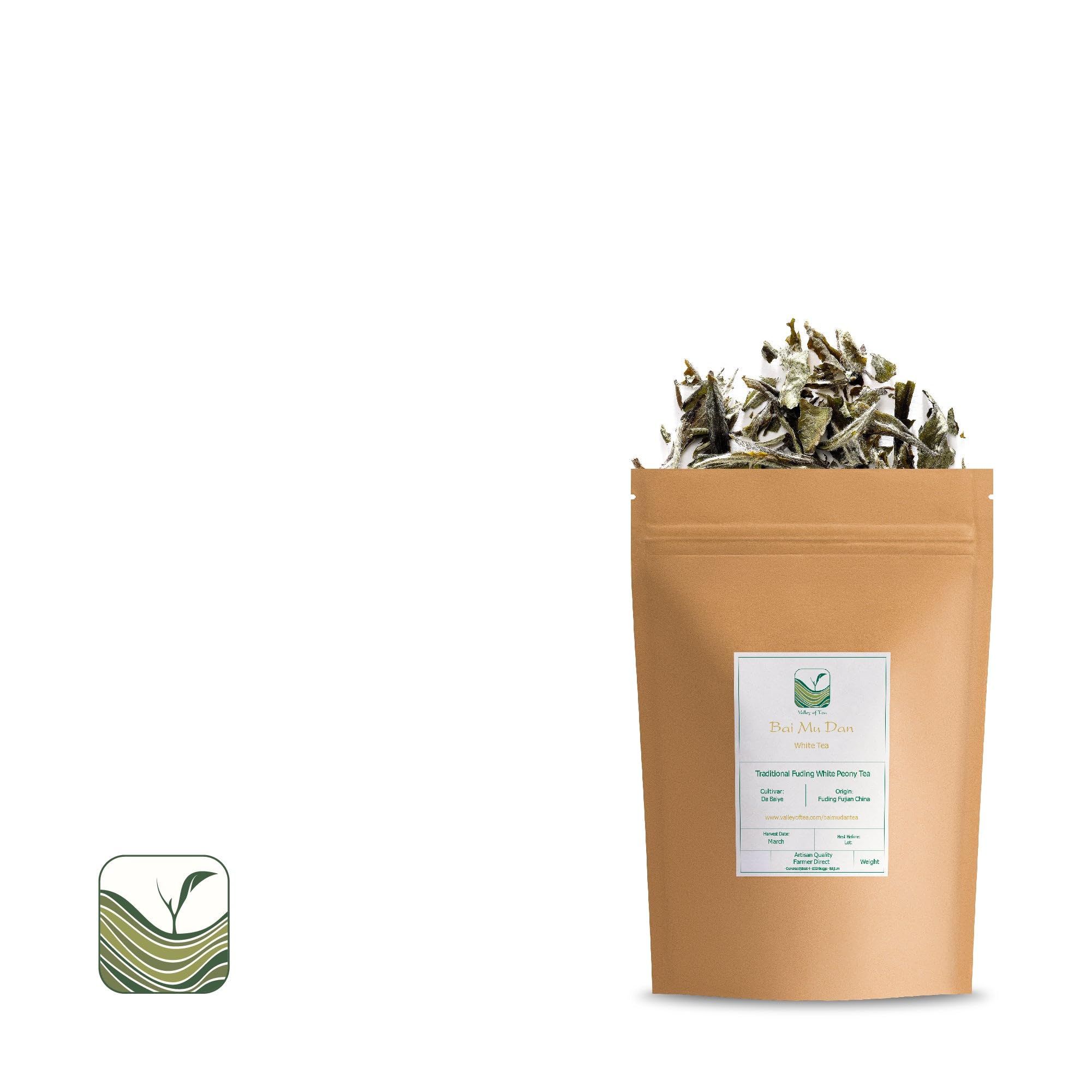 Tè Bianco Peonia Baimudan - Foglie Sfuse Pai Mu Tan Cina | gemme argentate ricoperte di lanugine bianca che regalano un infuso leggero dal sapore floreale e delicato