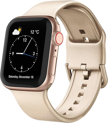 Miniatura 9 de Correa deportiva para Apple Watch, 49, 46, 45, 44, 42, 41, 40 y 38 mm, correa de silicona suave, cierre clásico, reemplazo para iWatch Series 11