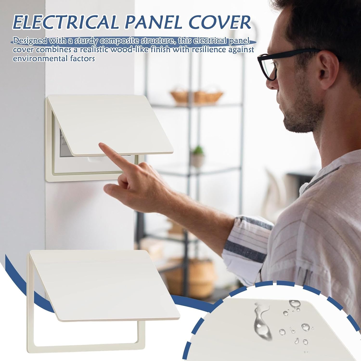 Electrical Panel Cover - Easy Access Protector | Drywall Access Panel for Safety, Concealed Design, Quick Installation, Durable Material, Practical Home Improvement, Stylish Cover, Compact Design