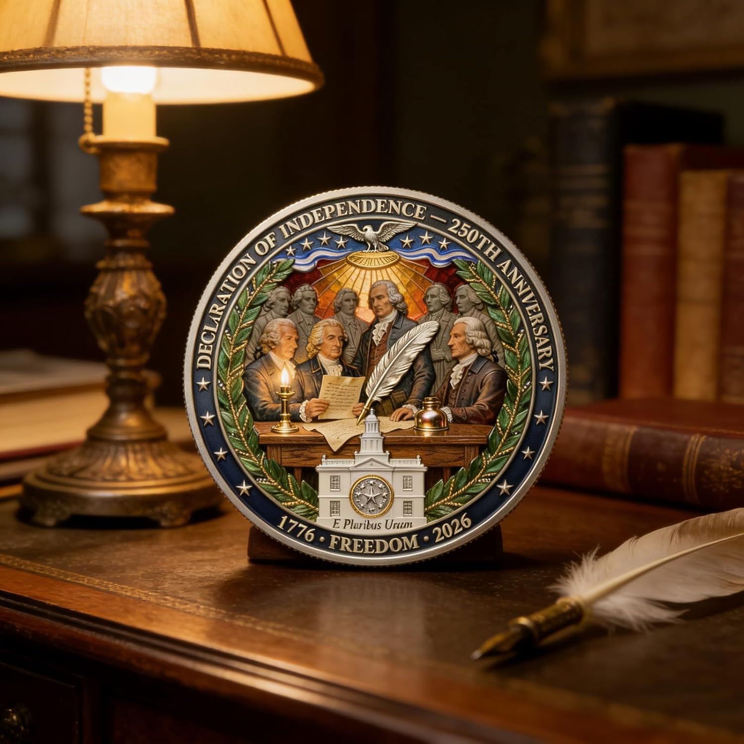 2026 New The Last Cent, Final Commemorative Coin Tribute Penny – 250 Years American History Memorial Coin, Patriotic Collectible Display Piece for Coins Collectors (C)