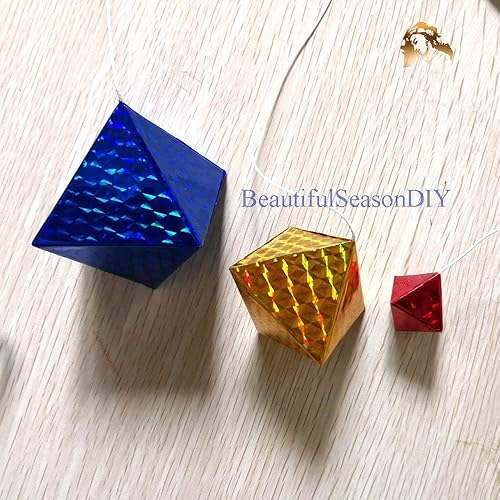 Miniatura 2 de Láser brillante octaédrico móvil bebé juguete brillante y brillante Montessori móvil con materiales respetuosos con el medio ambiente del bebé,