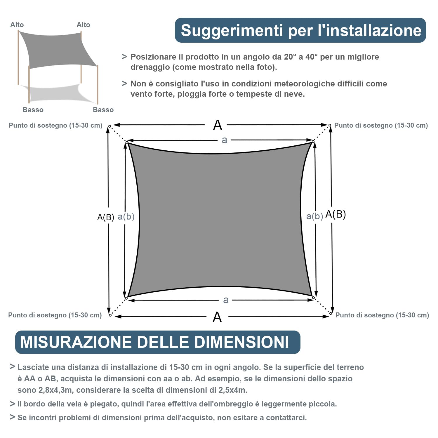 Cool Area Vela Ombreggiante Rettangolare 3x3m Impermeabile Protezione 95% Raggi UV Parasole Giardino Esterno Crema