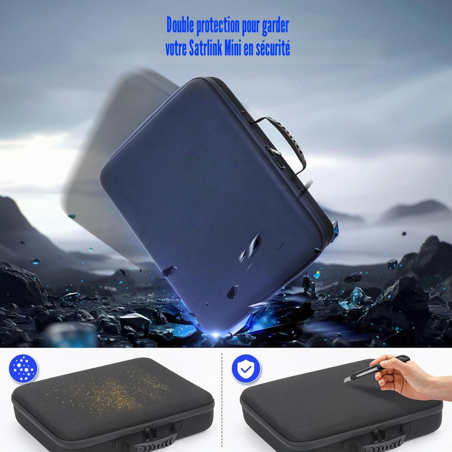 Starlink Mini étui – Mini étui portable Starlink pour Master Disk et accessoires pour camping-car, voyage, utilisation en plein air
