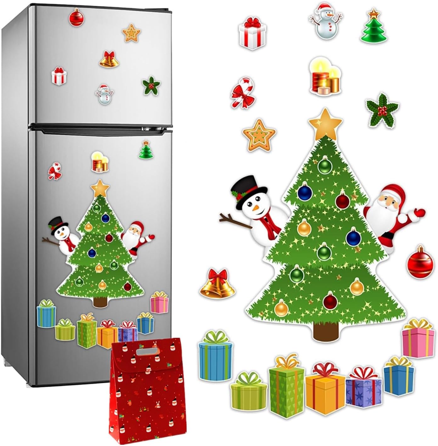 Amazon.com: Magnetic Christmas Tree for Refrigerator Decorations ...