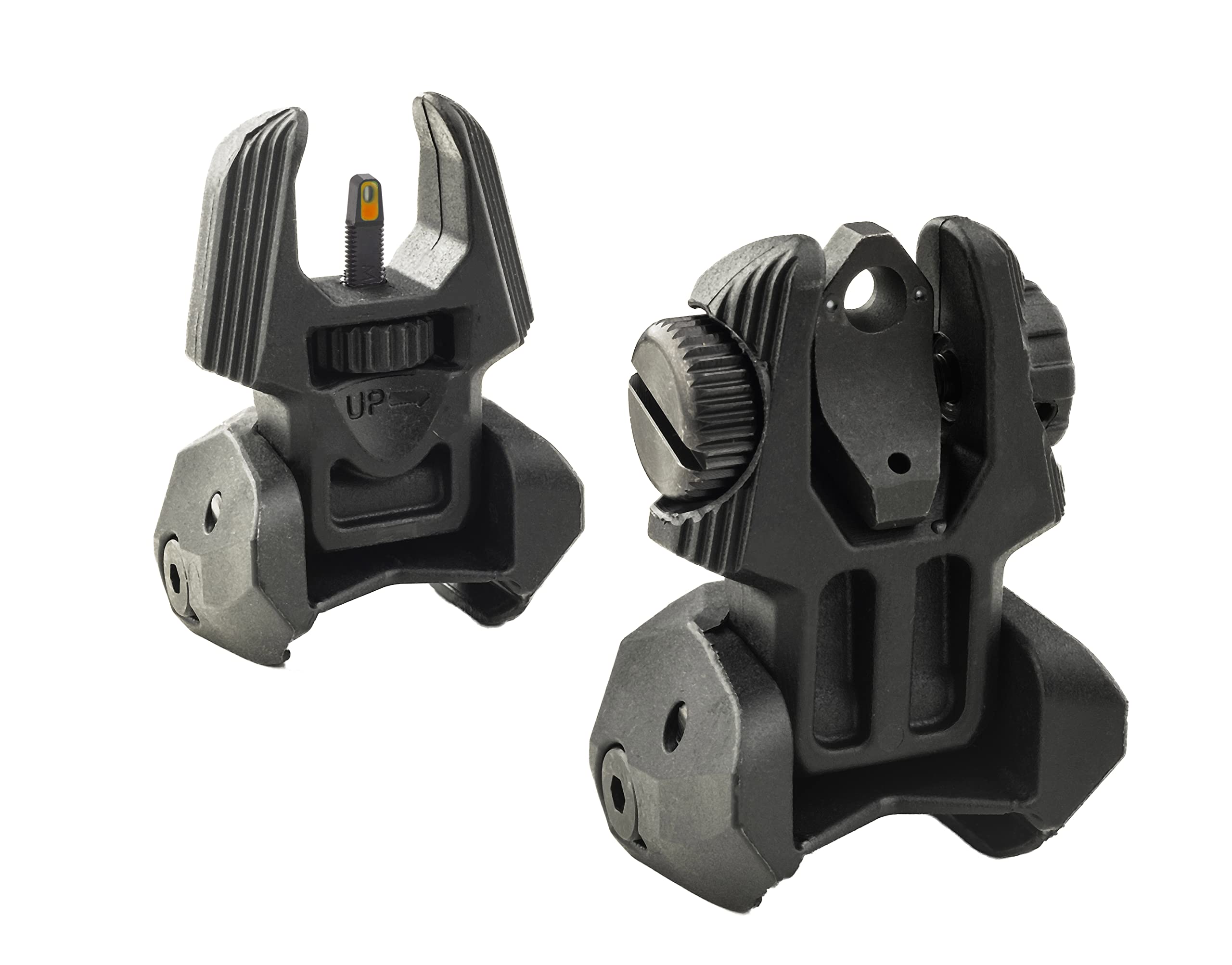 MeprolightFRBS flip up tritium Sights 2 or 4 Dot Rear / 1 Dot Front with Extremely Bright Orange phosphoric Ring, Green tritium Glow on Front and Rear Night Sights