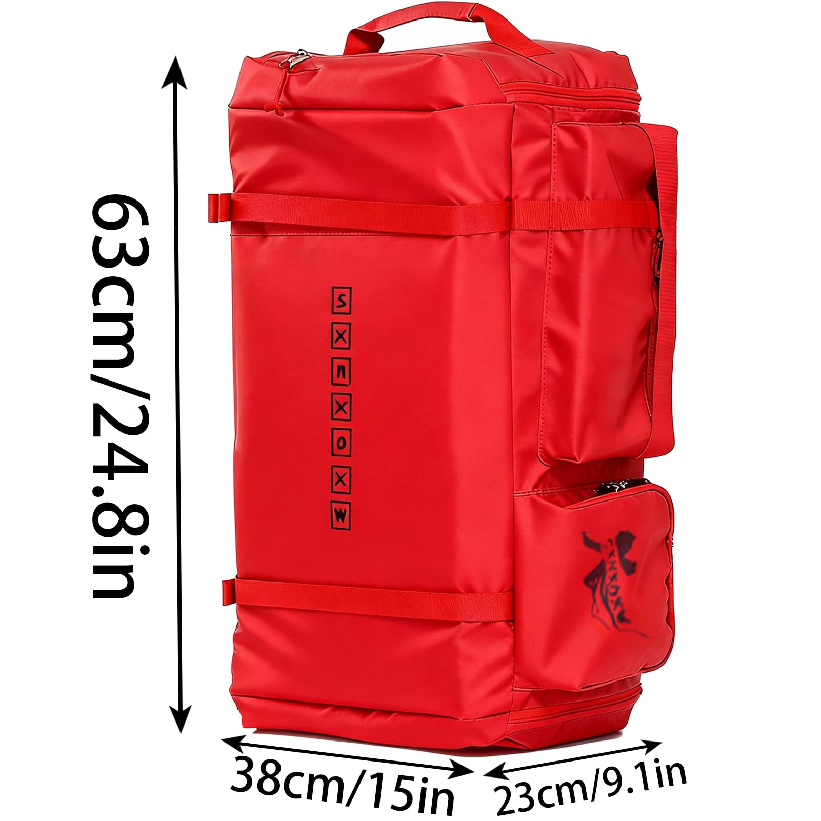 55L Skirucksack Wasserdicht Reisen Rucksack Tasche Carry-On Handgepäck Skischuhtasche Skitasche Snowboard Mit Skistiefel Helmfach Damen Herren Skis Backpack