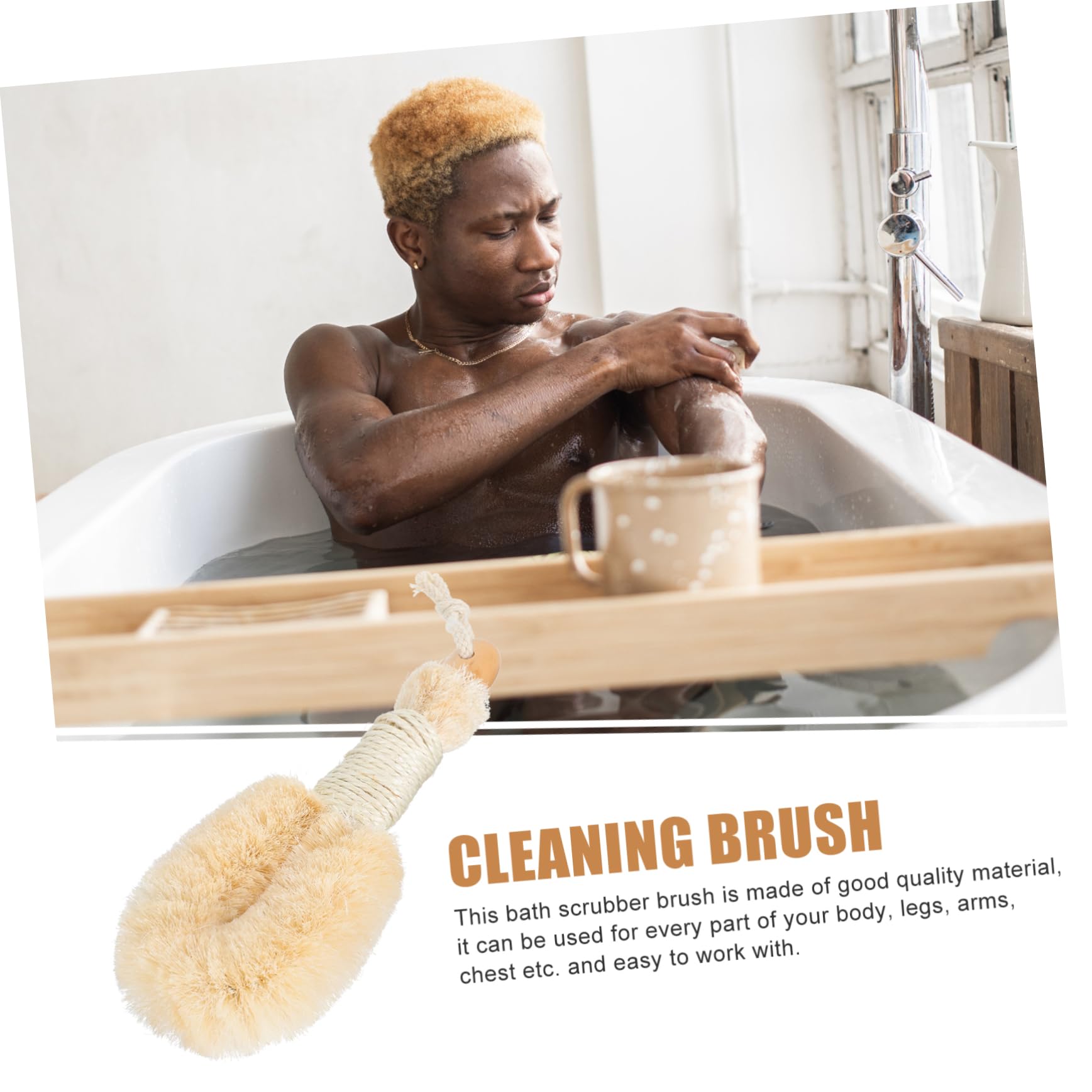 SHERCHPRY 3 Pezzi Spazzola Esfoliante in Vegetale Scrubber Bagno Comfort e Durevole per Pulizia Profonda Gambe Braccia e Torace Strumento Casa Doccia