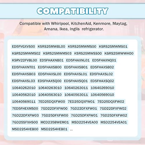 Miniatura 3 de Kojem WPW10321304 WRS325FDAM04 WRS325FDAB06 - Estante de repuesto para puerta de refrigerador, compatible con Whirlpool KitchenAid Kenmore Maytag