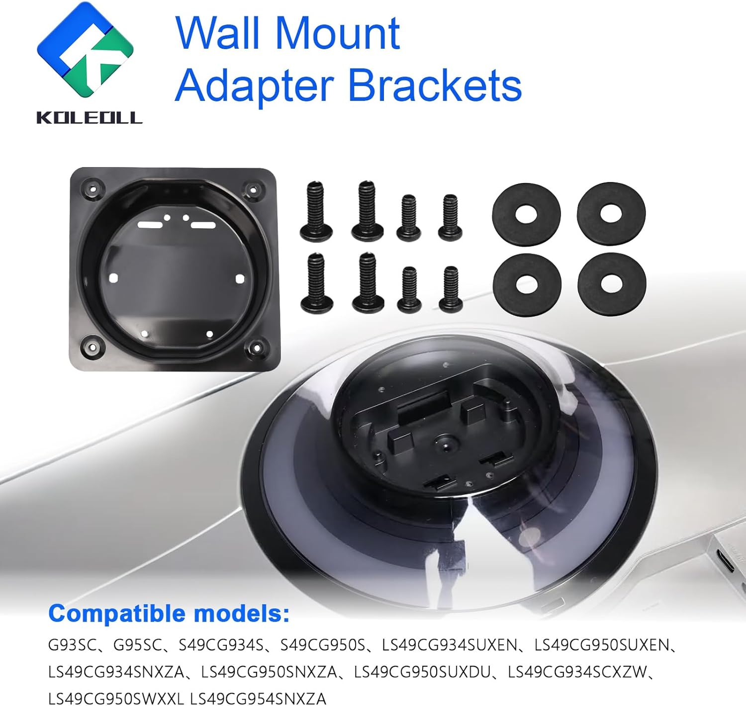 Wall Mount Adapter Brackets Compatible with Samsung 49" Odyssey OLED G9 G93SC G95SC S49CG934S S49CG950S LS49CG954SNXZA LS49CG934SUXEN LS49CG950SNXZA LS49CG950SUXDU LS49CG934SCXZW LS49CG950SWXXL