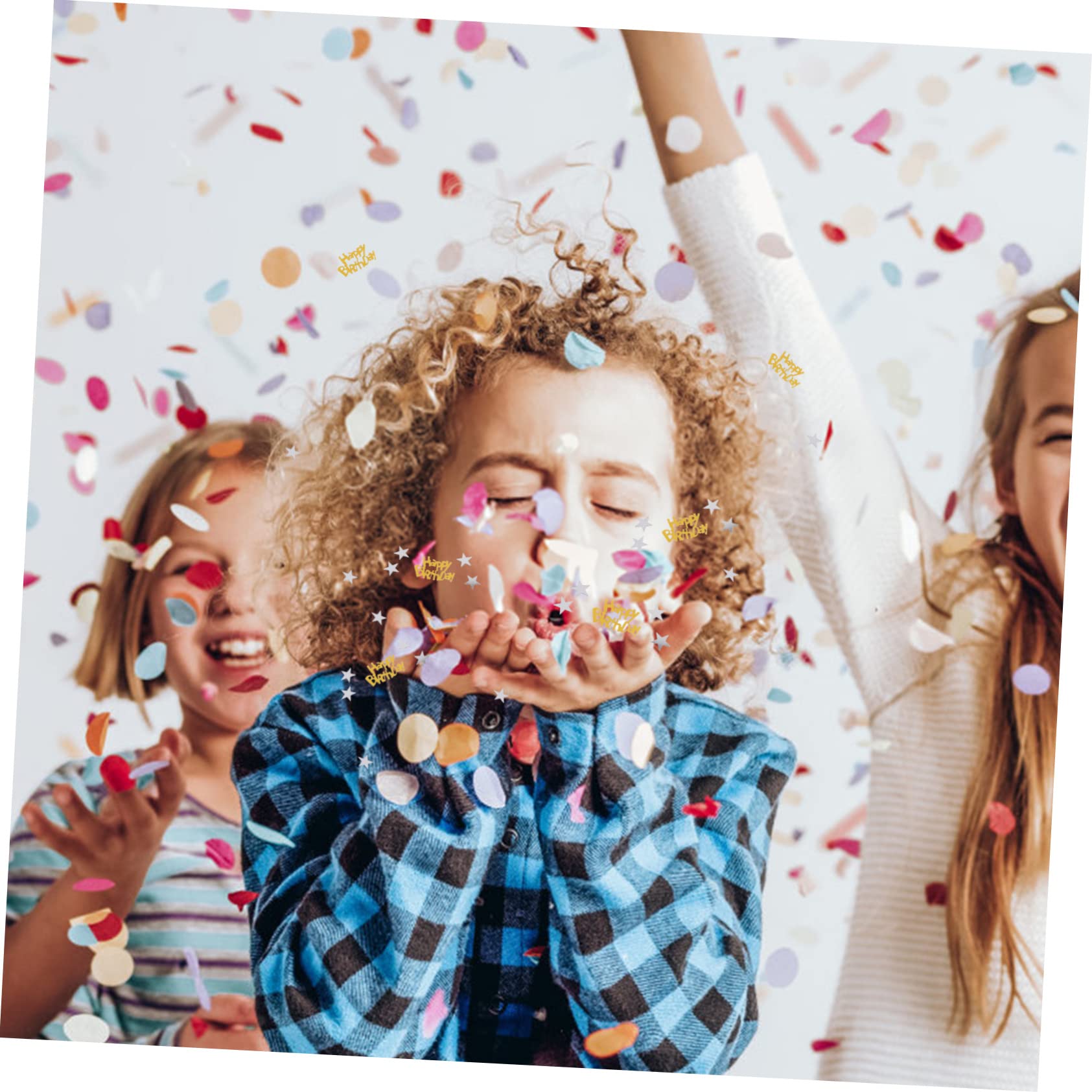 Amosfun 4 Pezzi Di Decorazioni Da Tavola Per Feste Di Compleanno 5 Sacchetti Di Coriandoli Di Plastica Decorazioni Di Buon Compleanno