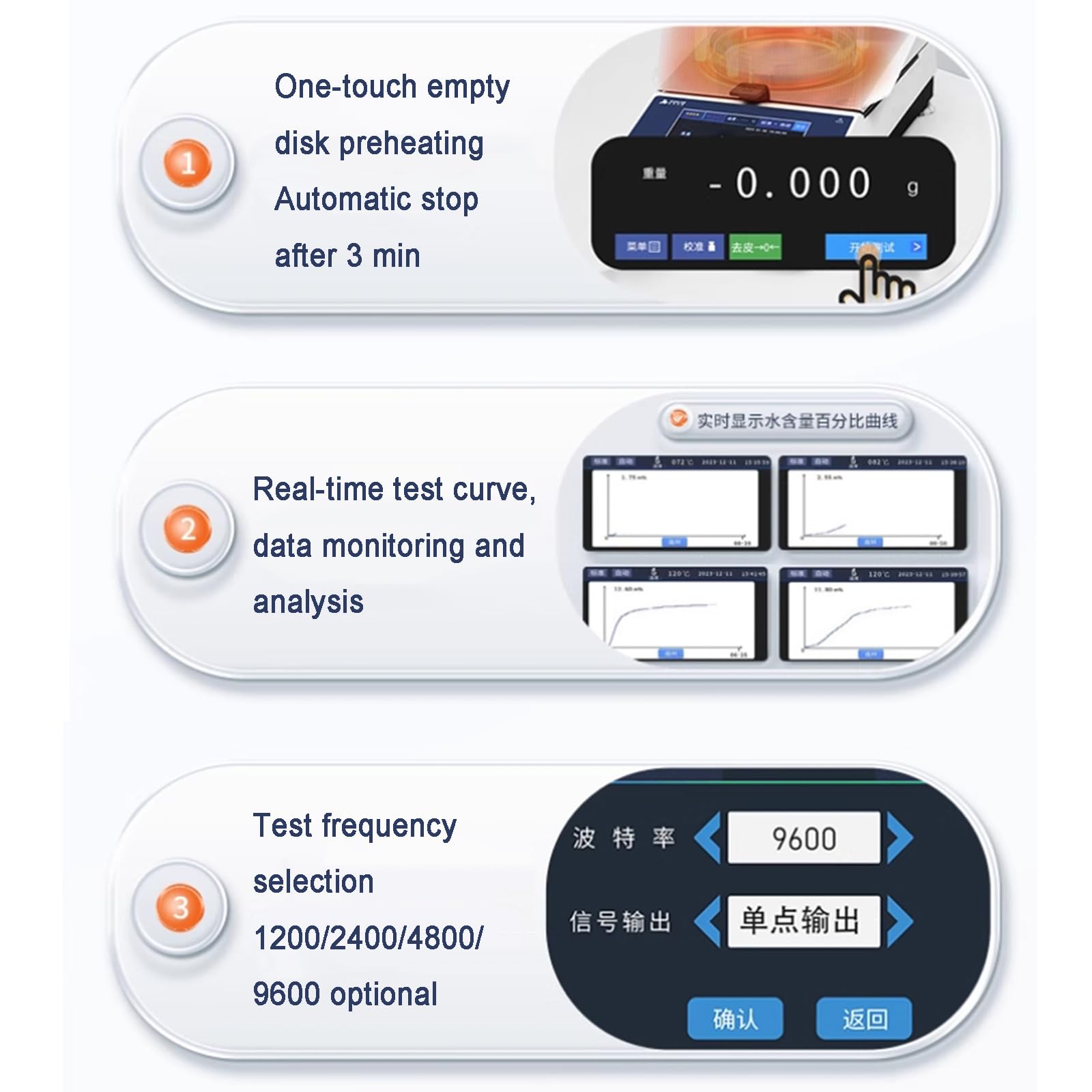 Humidimètre Halogène, Balance Analyseur D'humidité 110 G, Chauffage Et Séchage Rapides (40-160 °C), Écran Tactile LCD, pour Laboratoire Alimentaire, Plantes Et Matériaux De Construction
