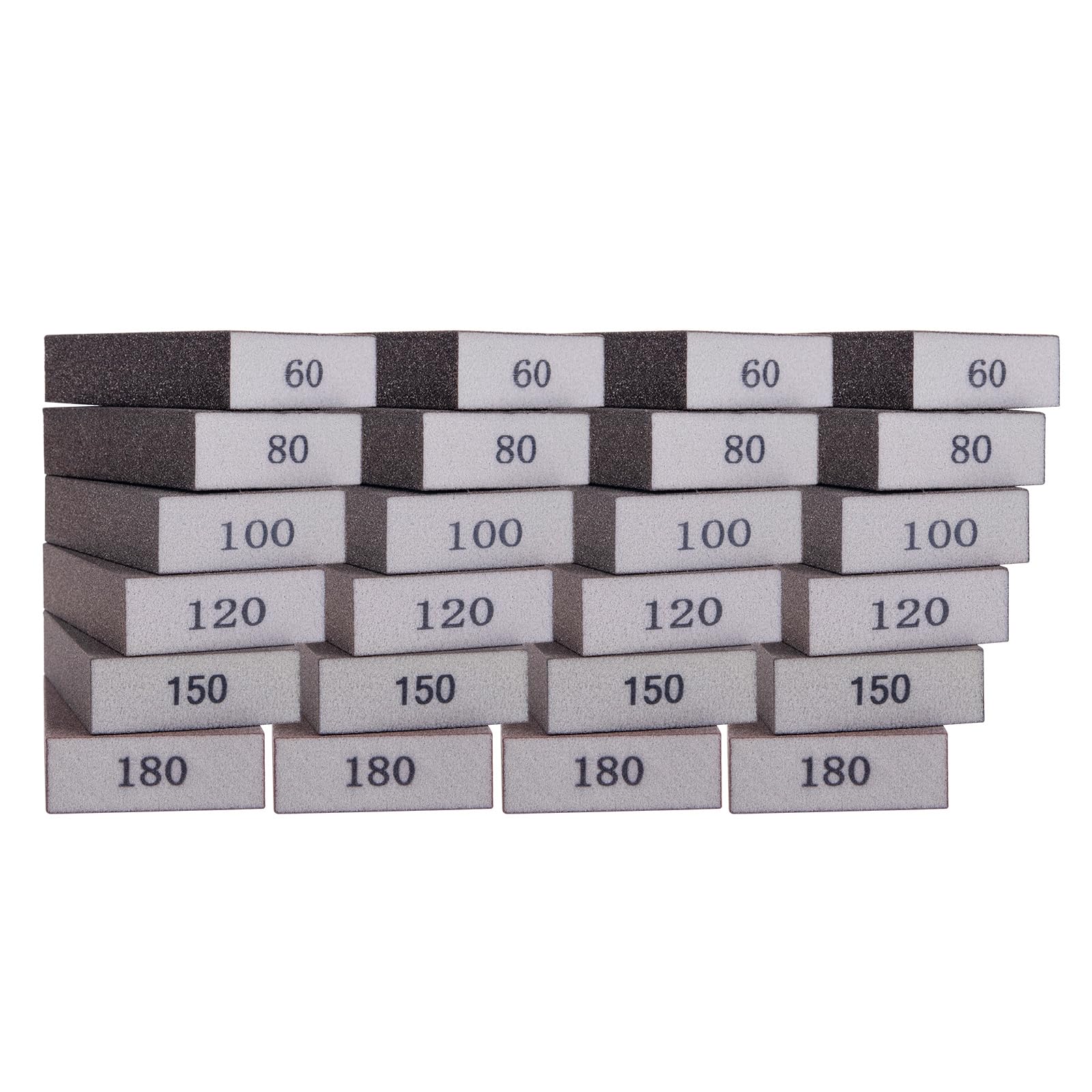 24pcs Sanding sponges,Sanding Blocks 6 Grits(60-80-100-120-150-180),Flexible Sanding Block for Metal,Sanding Blocks for Walls,Wood Sandpaper,Sandpaper for Wood,Hand Sanding Block,Sandpaper for Wood