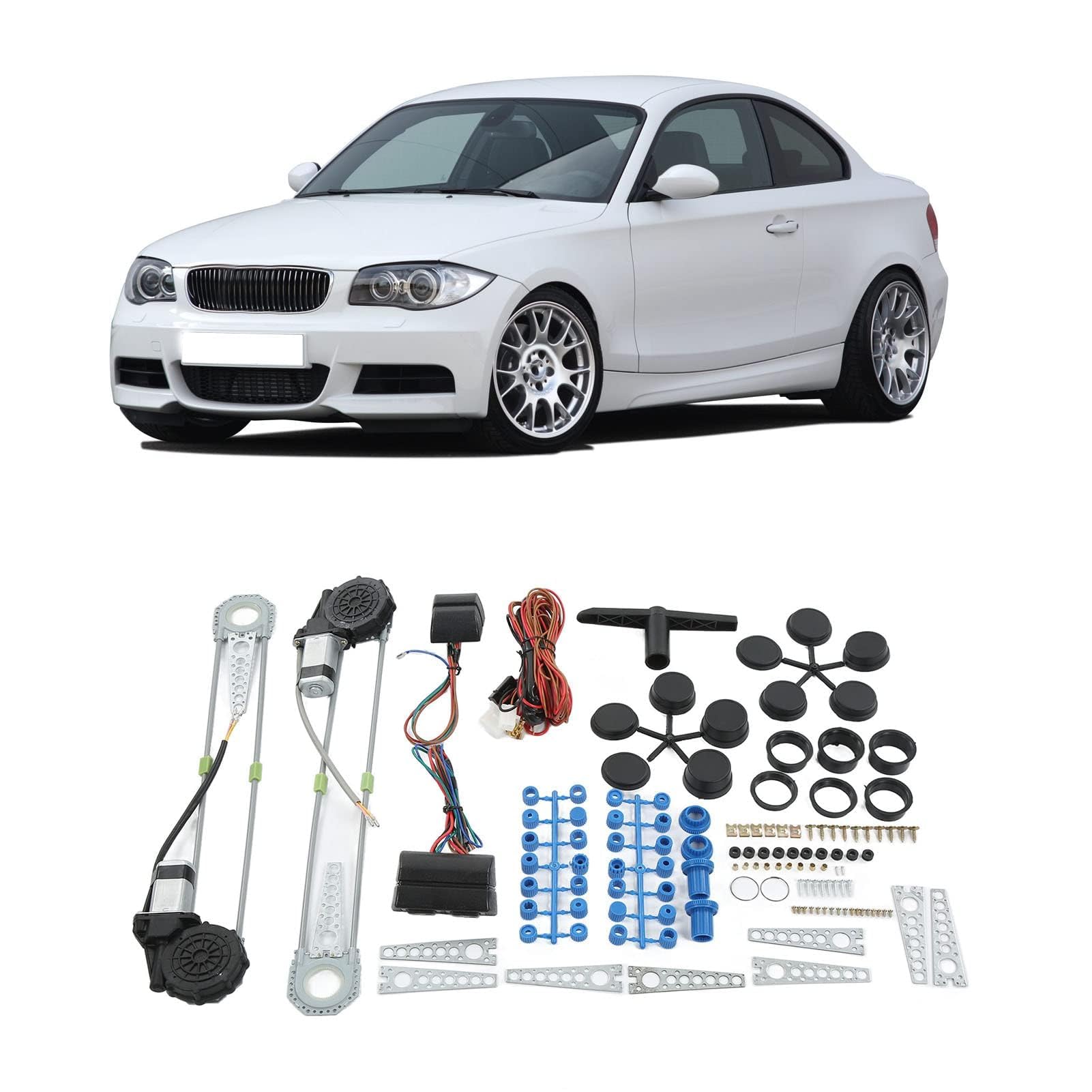 Kit de Lève-vitre électrique à 2 Portes, Yctze Kit de Conversion de Commutateur de Lève-vitre électrique Universel pour Camionnette à 2 Portes, Camionnette, SUV