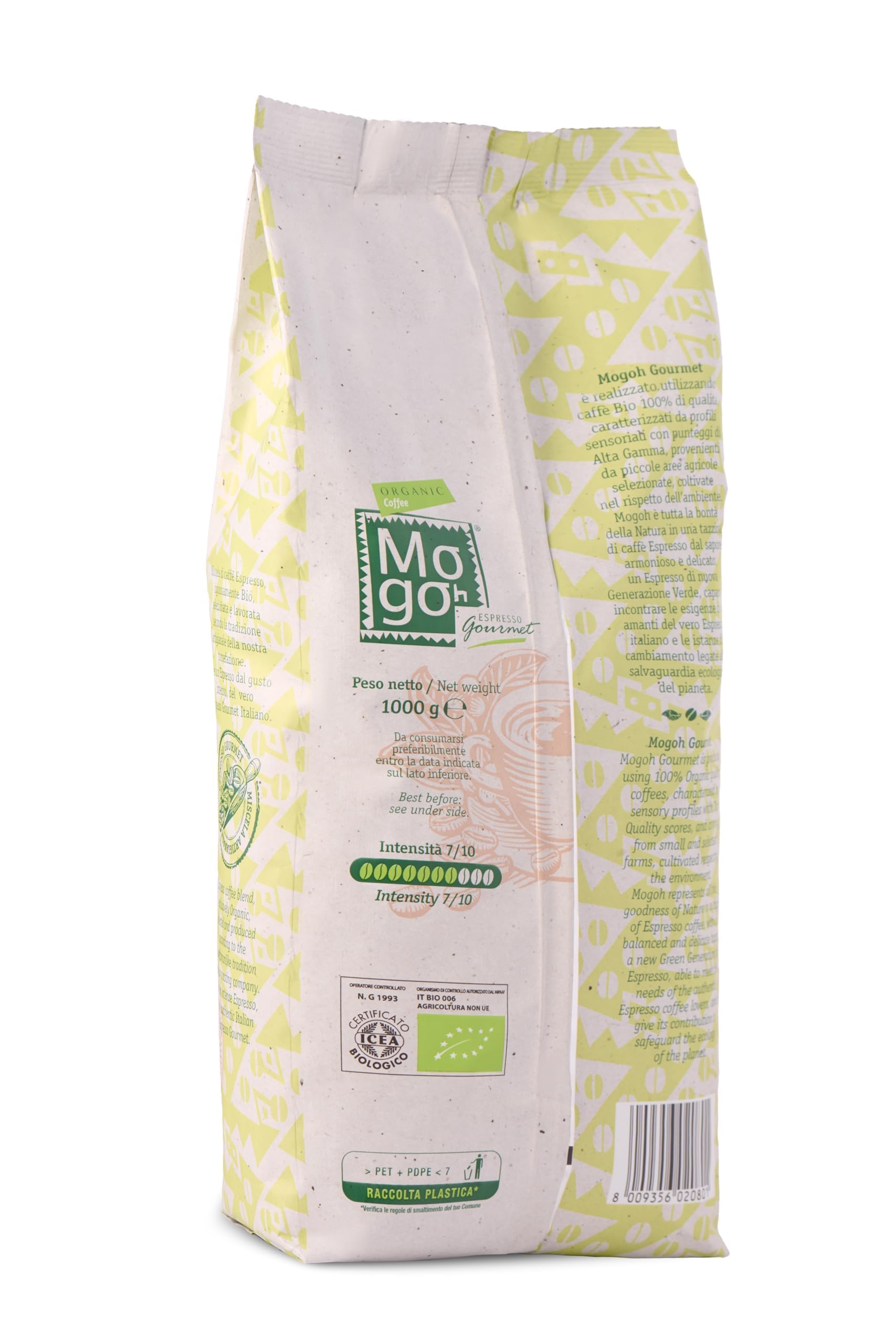 Caffè Haiti Roma Kawa Biocaffè Mogoh Gourmet Espresso Cremoso 100% Organic w 1 kg Opakowanie Pieczenie Rzemiosła